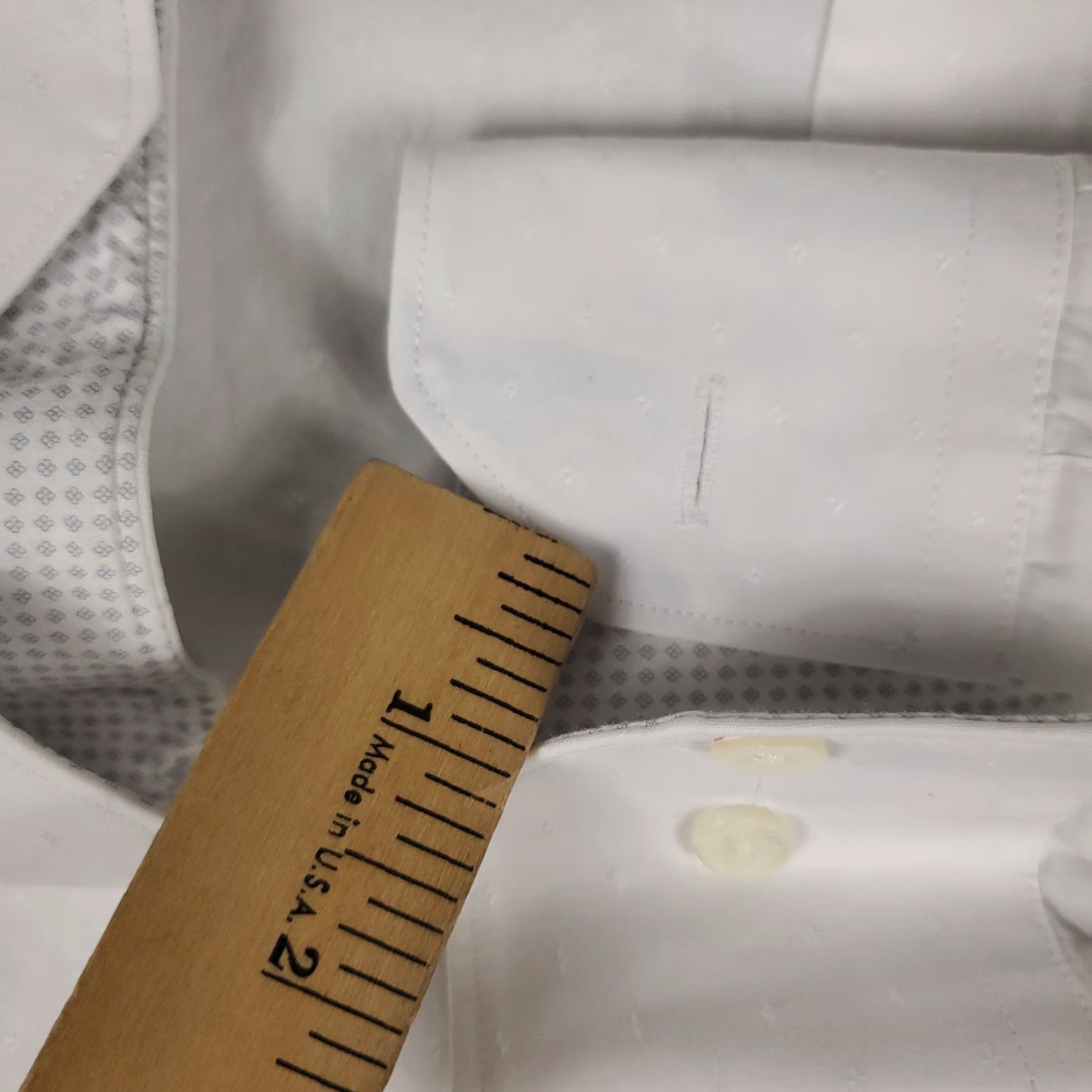 BUGATCHI Bugatchi Uomo Shirt Mens Regular White 17 Dress Shirt Long Sleeve Button Up Collared 100% Cotton Size 46R - 3 Thumbnail