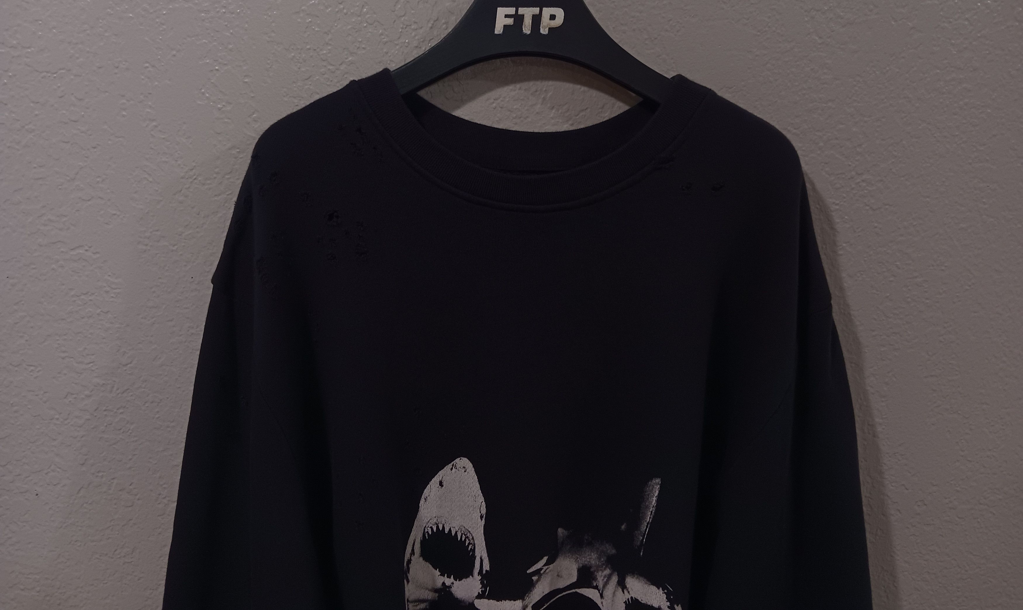 Amiri Amiri "Shark Cluster" SS18 Shotgun Distressed Sweatshirt Size US L / EU 52-54 / 3 - 15 Thumbnail