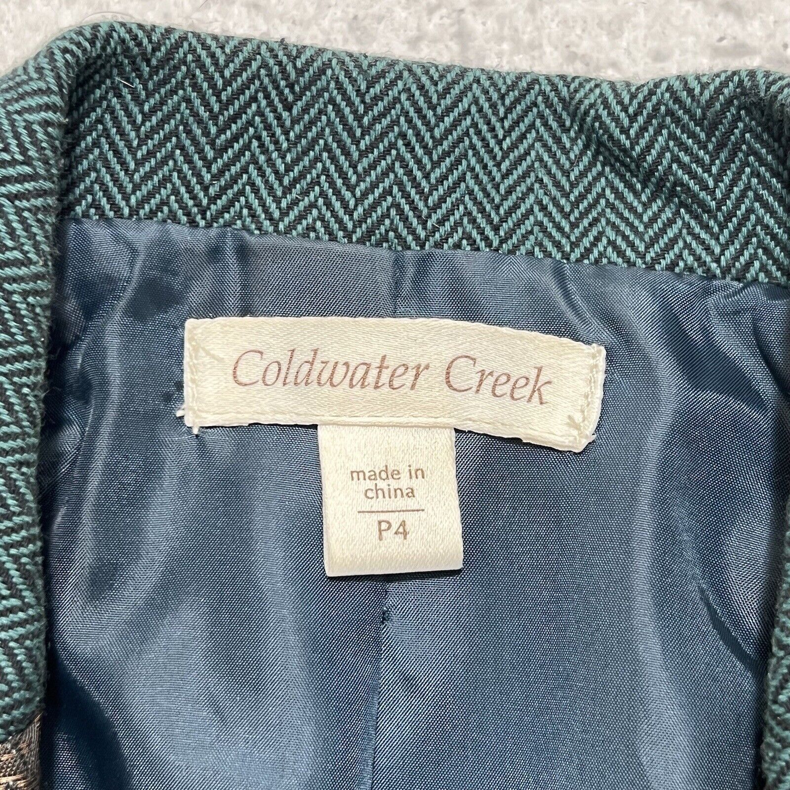 Coldwater Creek Coldwater Creek Teal Green Blazer Metallic Embroidery Jacket Size S / US 4 / IT 40 - 3 Thumbnail