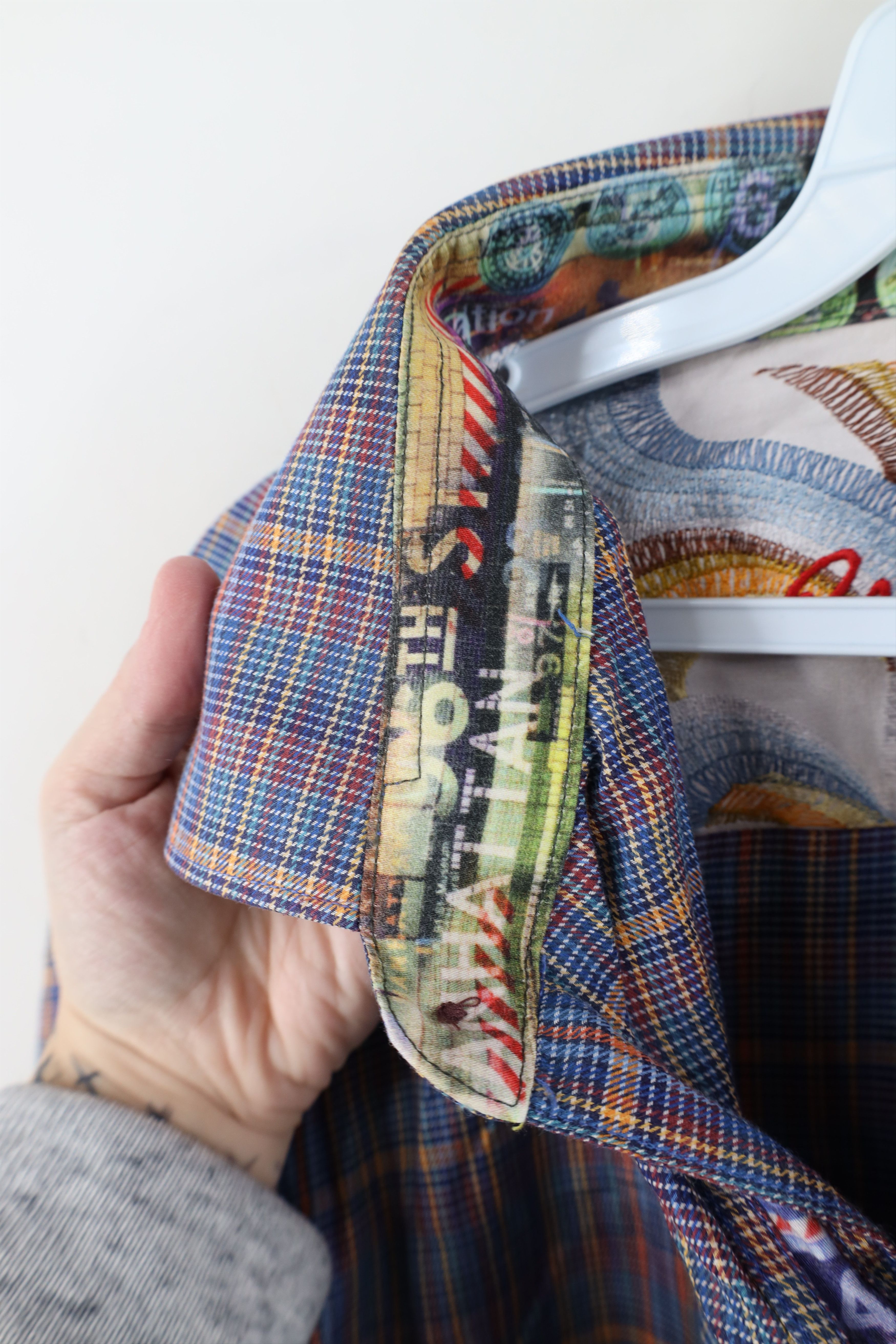Robert Graham Robert Graham NYC Manhattan Flip Cuff Collared Button Shirt Size US XXL / EU 58 / 5 - 12 Thumbnail