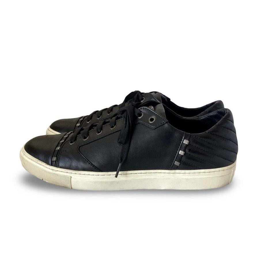 Versace Versace Collection Black Leather Sneaker V900 576 Size US 12 / EU 45 - 6 Thumbnail