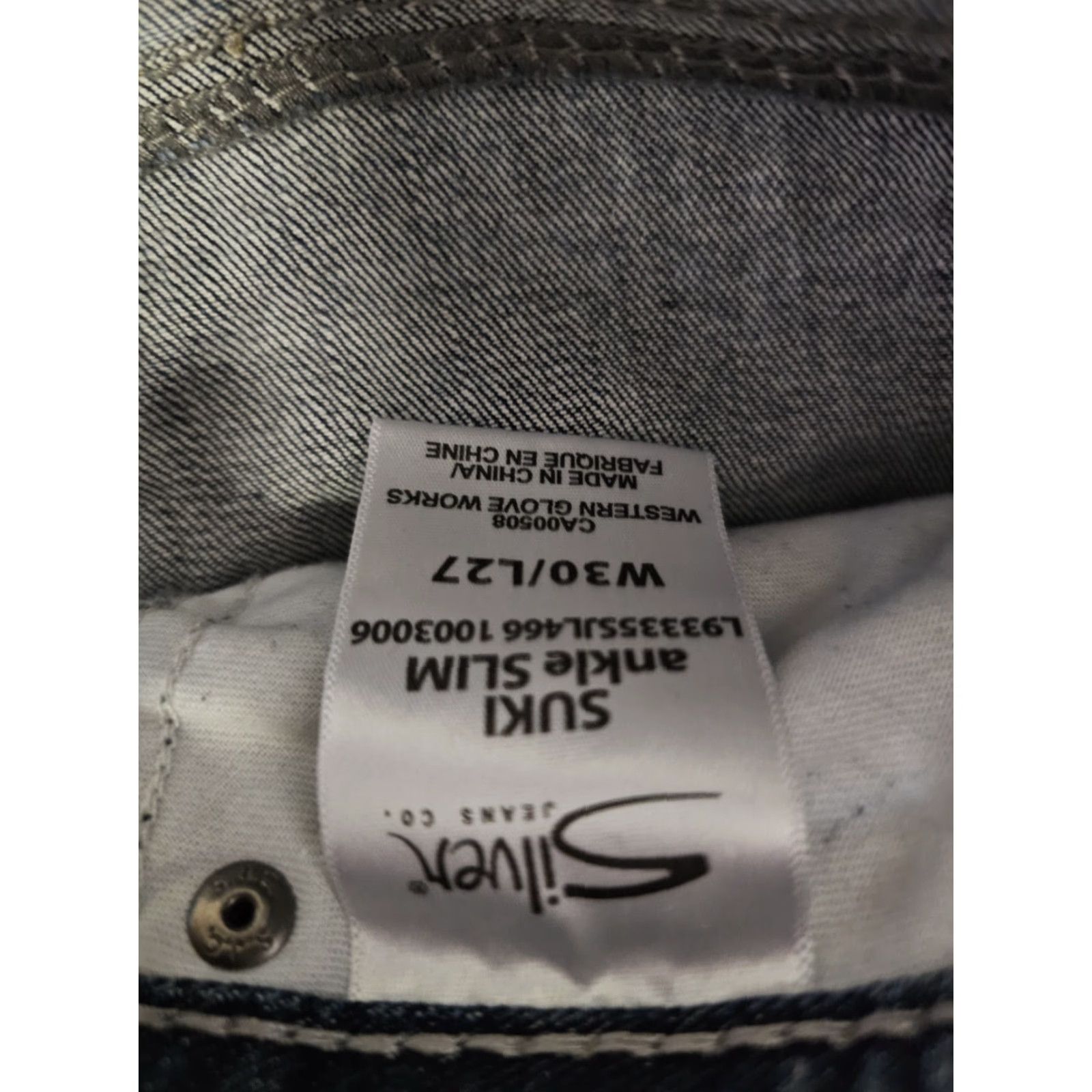 Silver Jeans Co. Silver Jeans Signature Suki Ankle Slim Denim Jeans Women's W30 L27 Light Wash Size 30" / US 8 / IT 44 - 6 Thumbnail