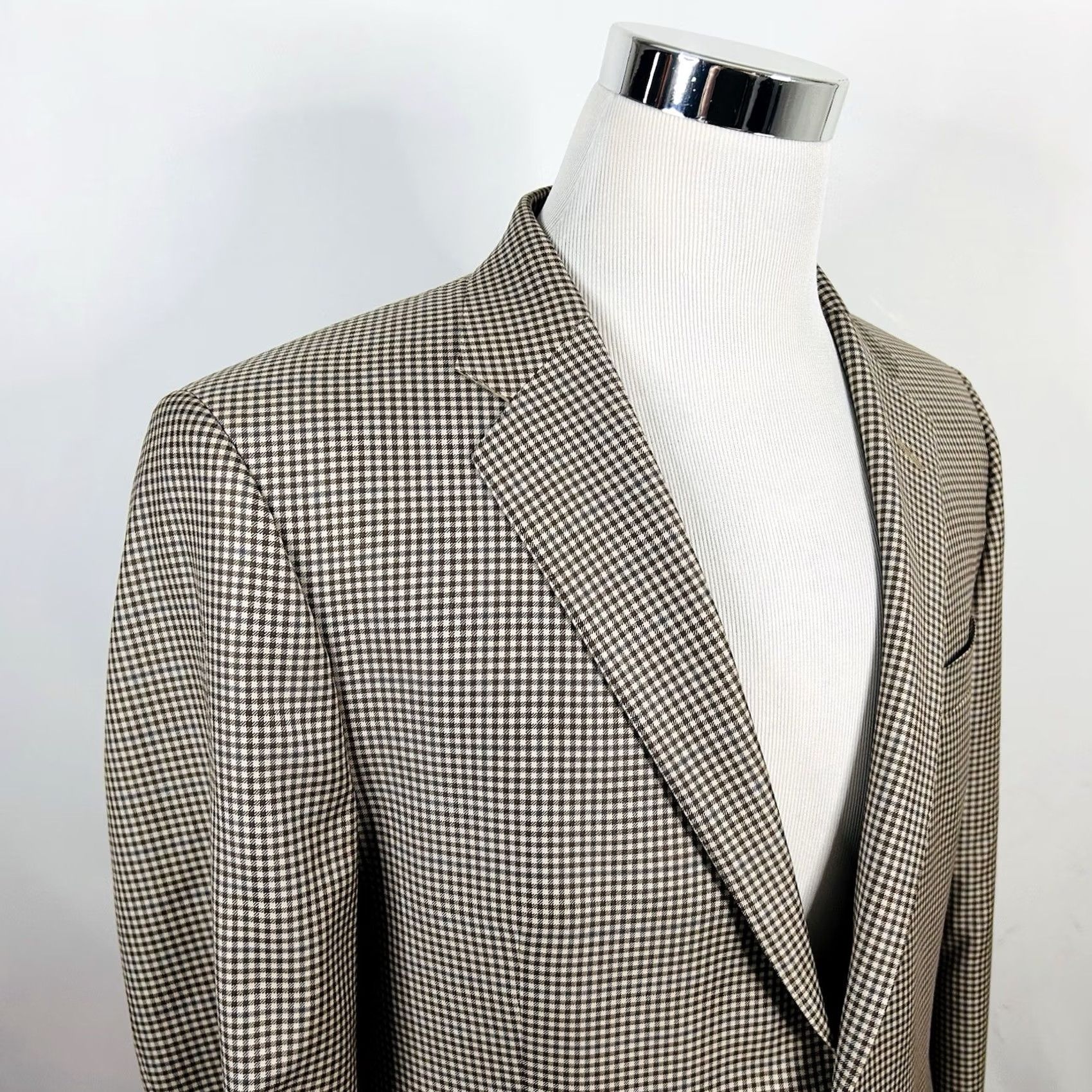Loro Piana Coppley Sport Coat 42R Wool Beige Plaid Two Button JACKET Mens Regular 42 Loro Piana Four Seasons No N/A Size US XS / EU 42 / 0 - 2 Thumbnail