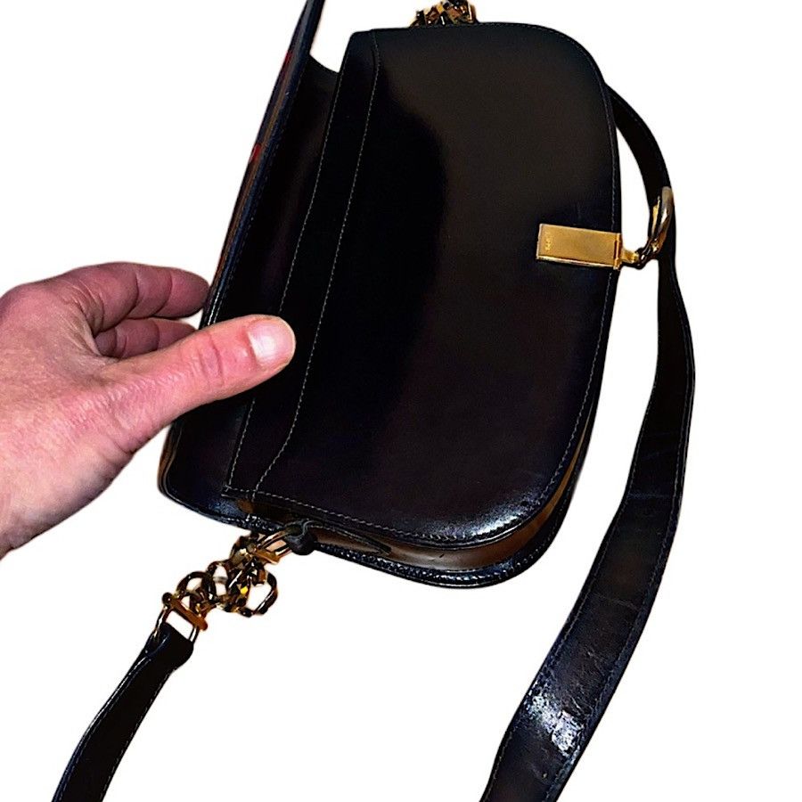Gucci Authentic Vintage Gucci Navy Riding BootsMotif Crossbody Bag Size ONE SIZE - 9 Thumbnail