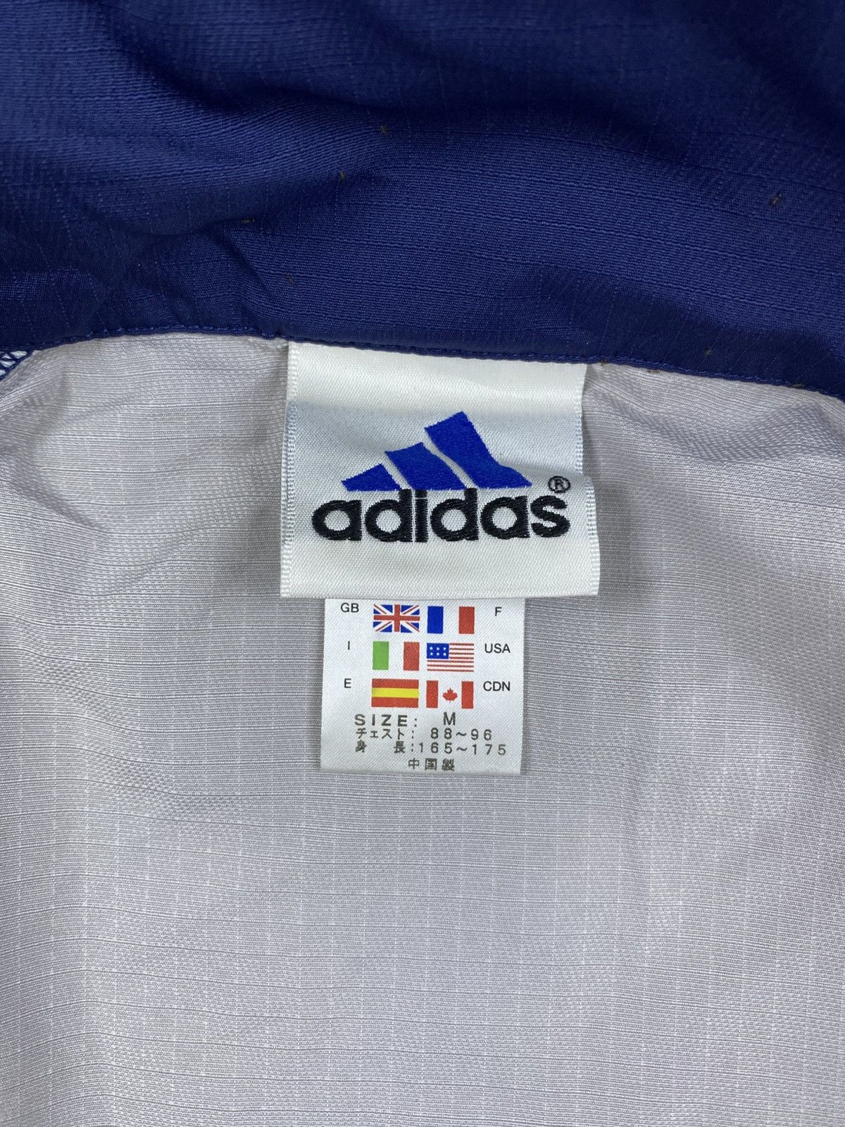 Adidas Vintage 90s Adidas Striped Light Grey Zipper Jacket Size US L / EU 52-54 / 3 - 8 Thumbnail