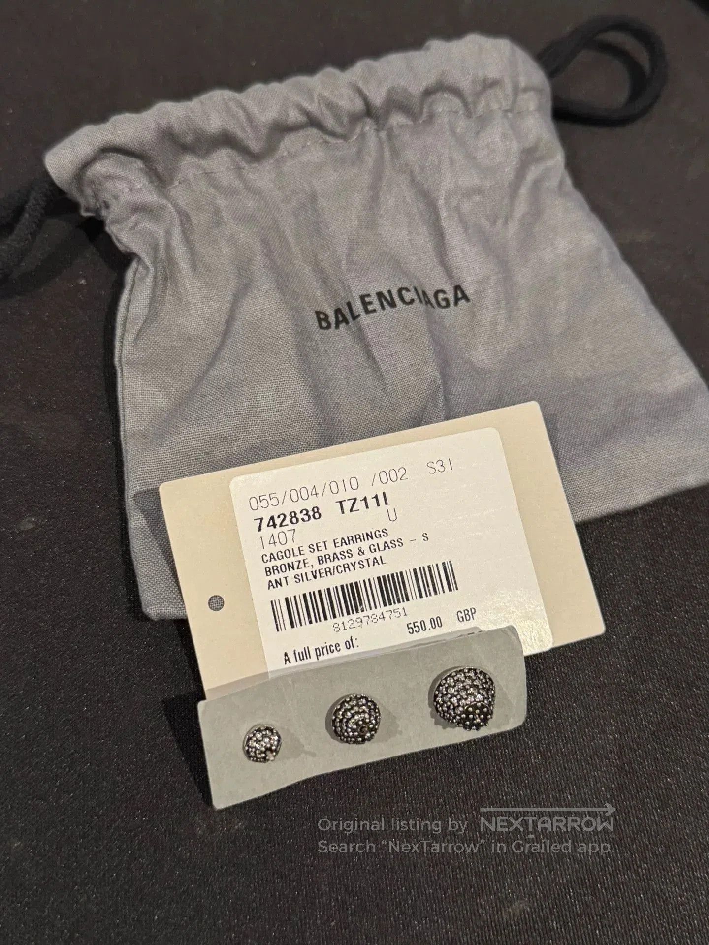Balenciaga balenciaga diamond stud earrings set. Size ONE SIZE - 1 Thumbnail