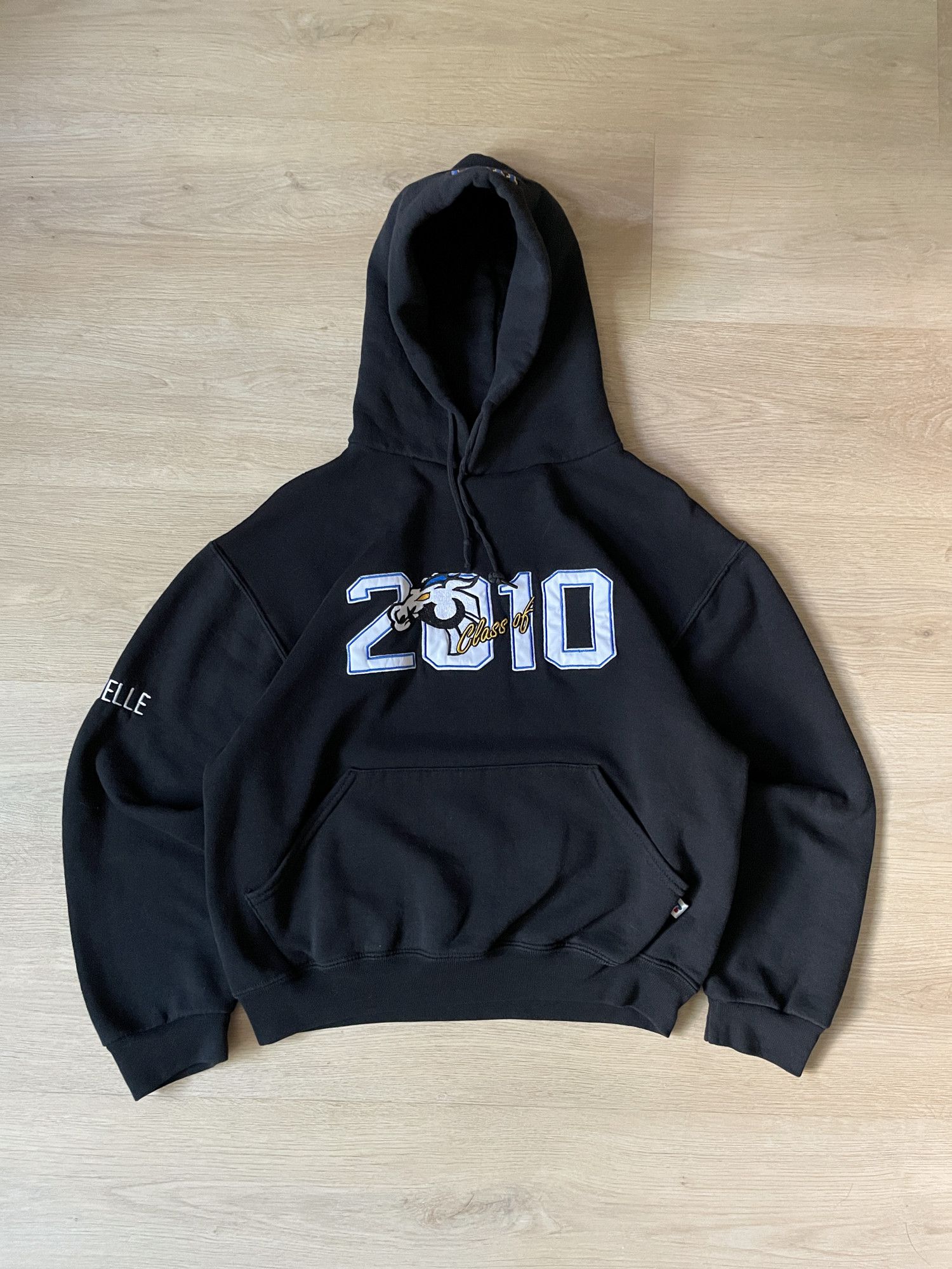 Russell Athletic × Vintage 2000s Boxy 'JHB' Russell Athletic Hoodie Size US S / EU 44-46 / 1 - 1 Thumbnail
