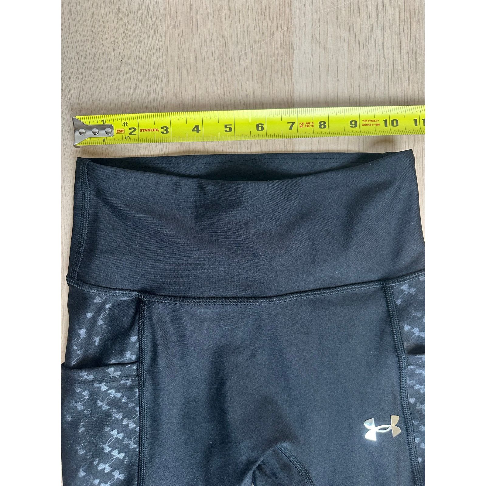 Under Armour Women's Under Armour Emboss Black Leggings - Size XS - New Size 24" / US 00 / IT 34 - 8 Thumbnail
