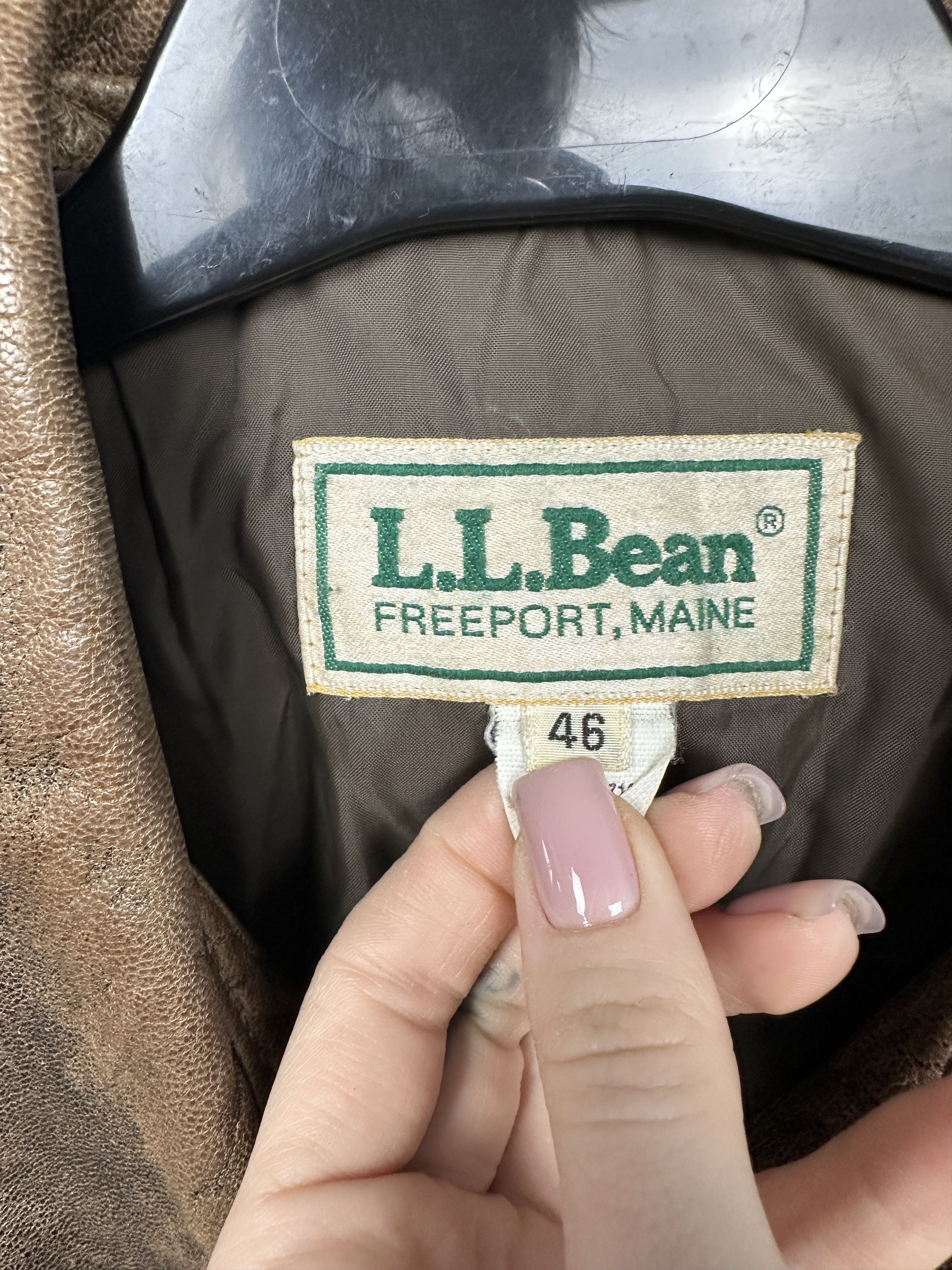 L.L. Bean L.L. Bean 90s Vintage Mens Goatskin Leather Flying Jacket Size US XL / EU 56 / 4 - 3 Thumbnail