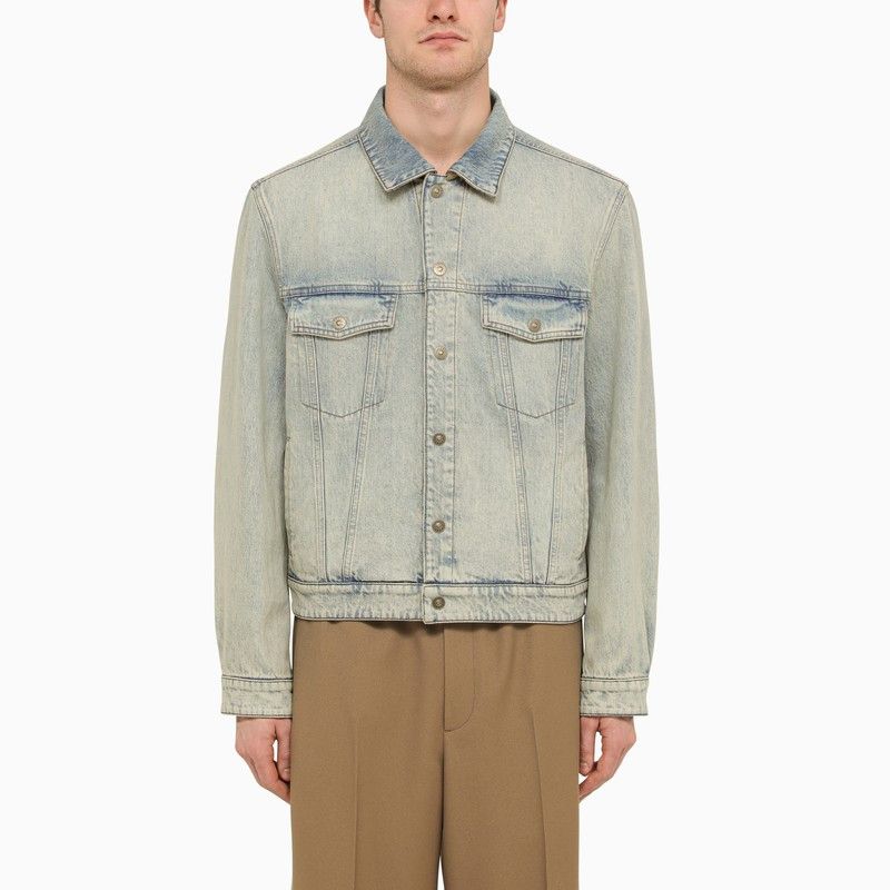 image of Gucci Reversible Denim Jacket in Light Blue, Men's (Size XL)