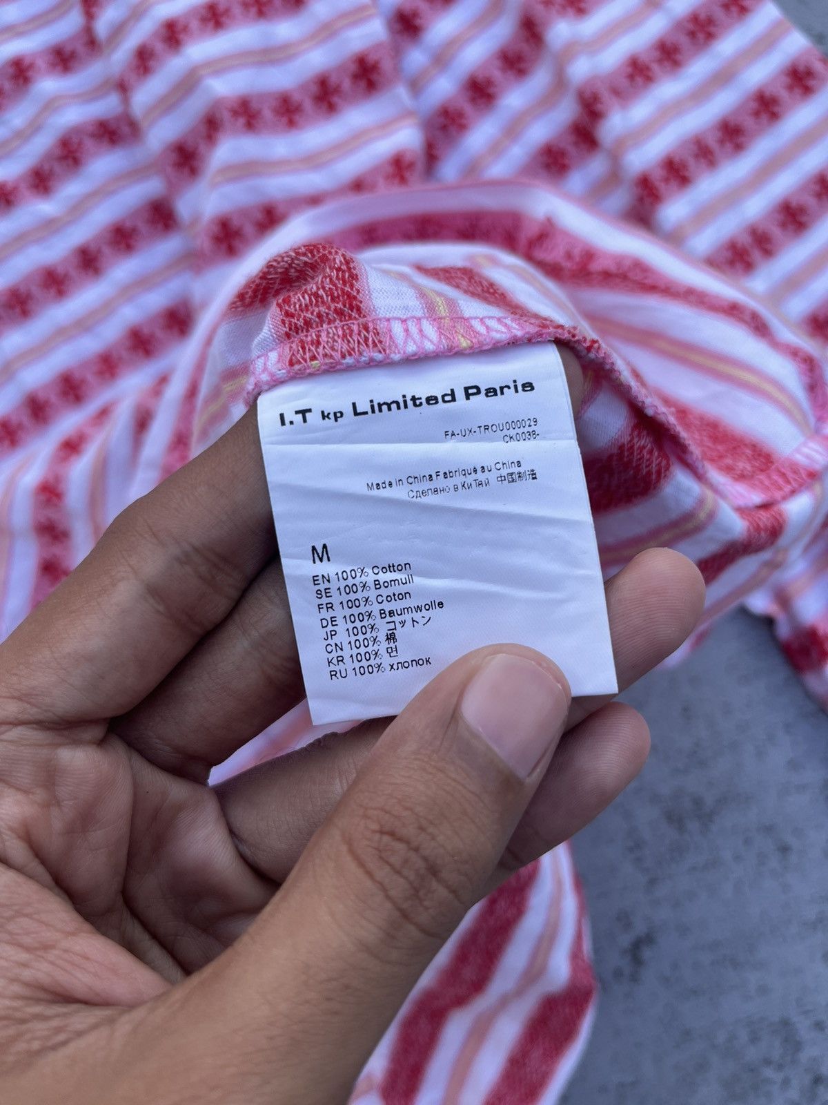 Japanese Brand IT kp Limited Paris Cross Longslevee Pink Y2K Tag Acne Size US S / EU 44-46 / 1 - 2 Thumbnail