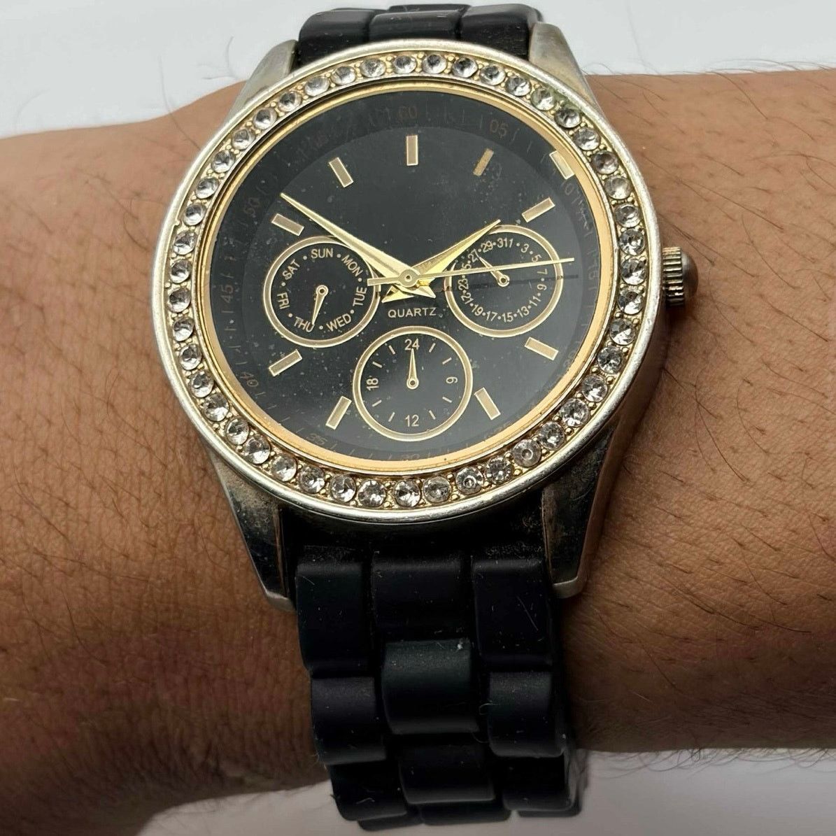 Other Black & Gold Retro Men’s Watch Size ONE SIZE - 2 Thumbnail