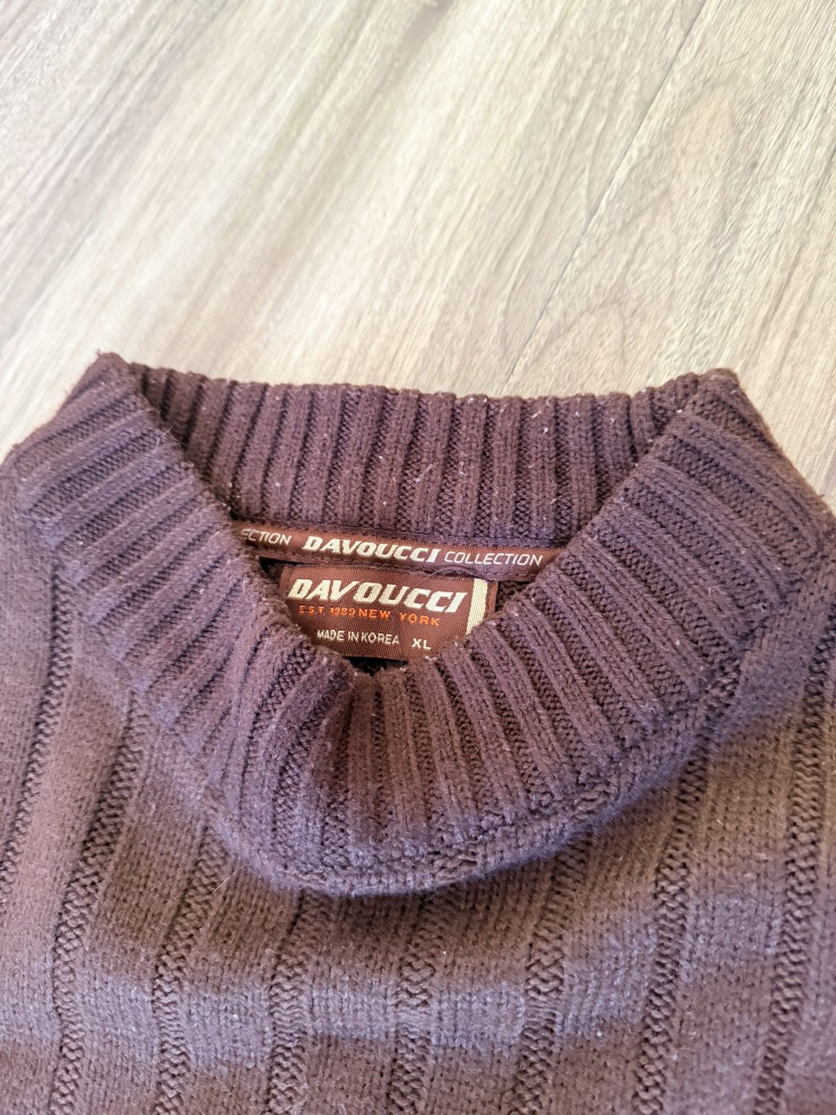 Other Vintage DAVOUCCI Turtleneck Sweater XL Brown Size US XL / EU 56 / 4 - 4 Thumbnail