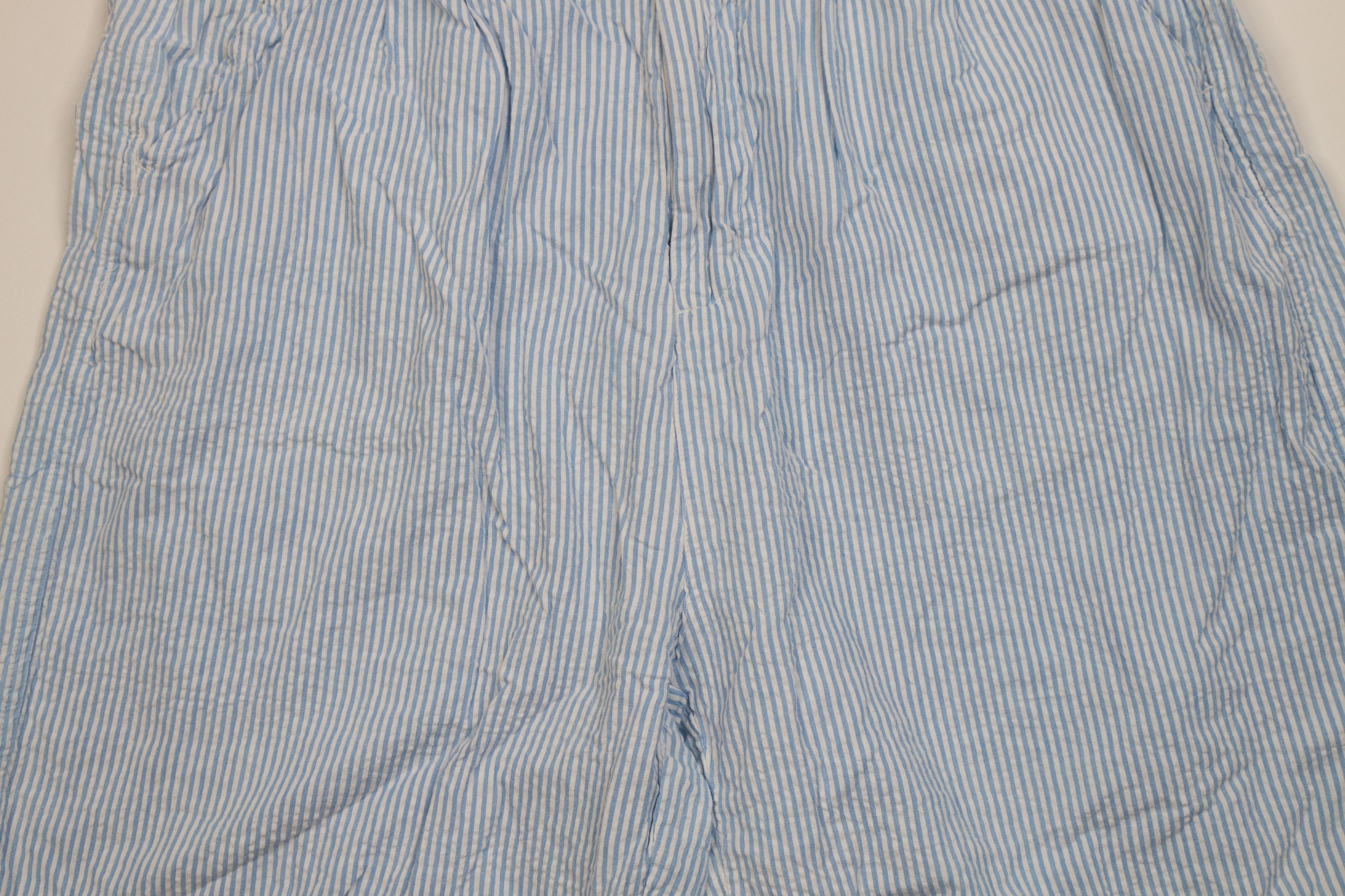 Vintage Vintage 90s Streetwear Seersucker Chino Shorts Blue Size US 38 / EU 54 - 3 Thumbnail