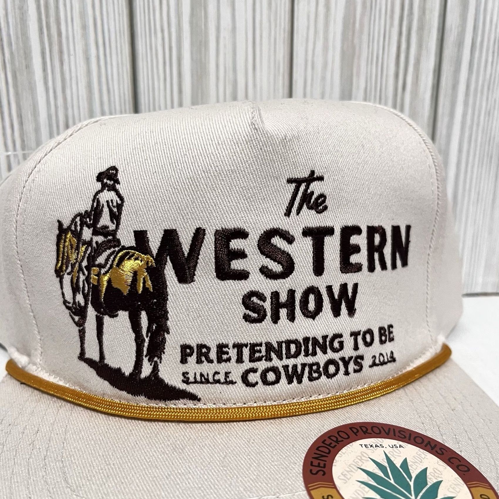 Roper Sendero Provisions Hat Cap Snapback Western Show Rope Cowboy Trucker Adult One Size White Cotton Polyester Knit Adjustable Breathable Men Mens Hats Size ONE SIZE - 2 Thumbnail