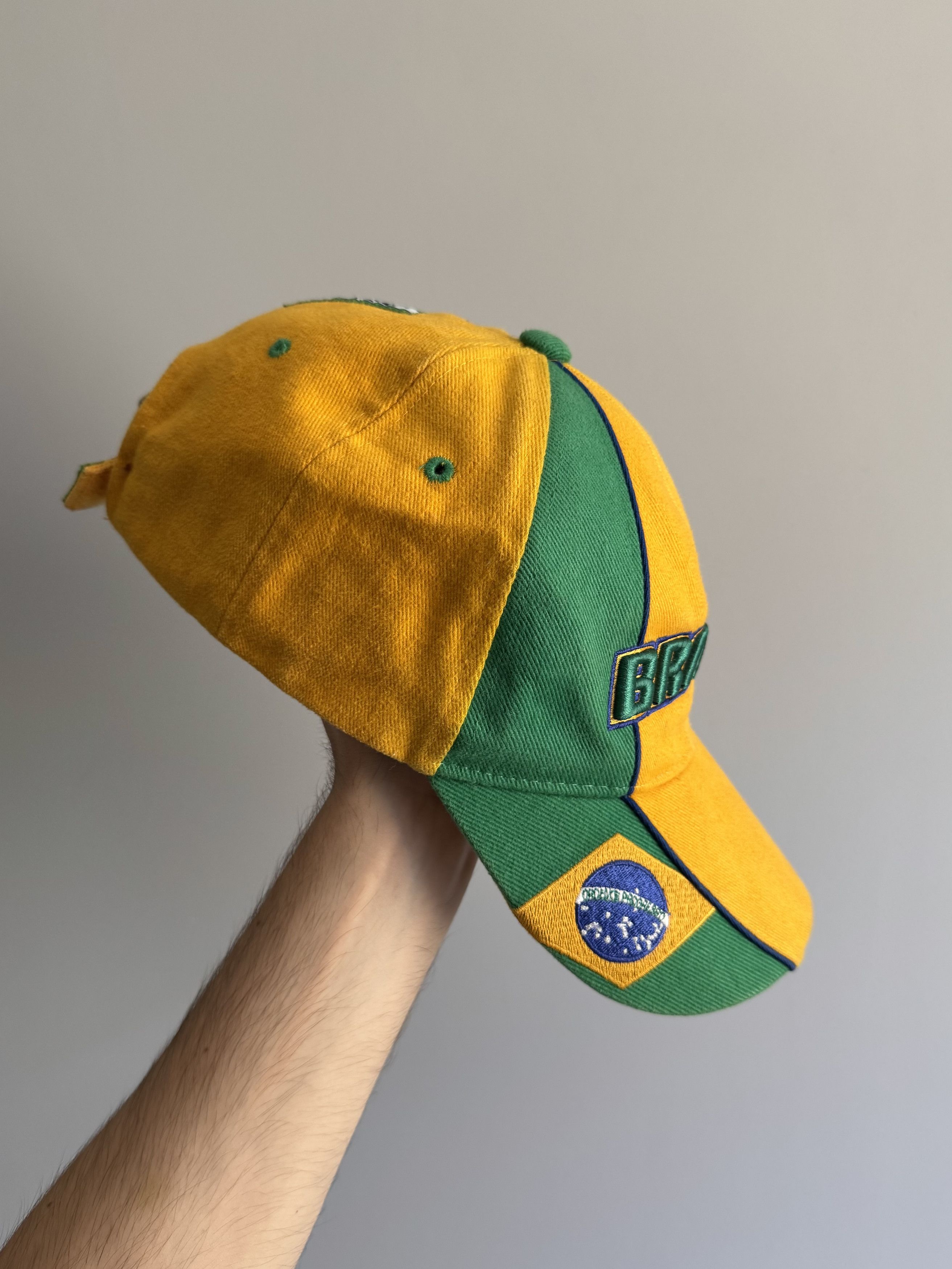 Nike Vintage Brazil Bloke Football Strapback Hat Cap Size ONE SIZE - 4 Thumbnail
