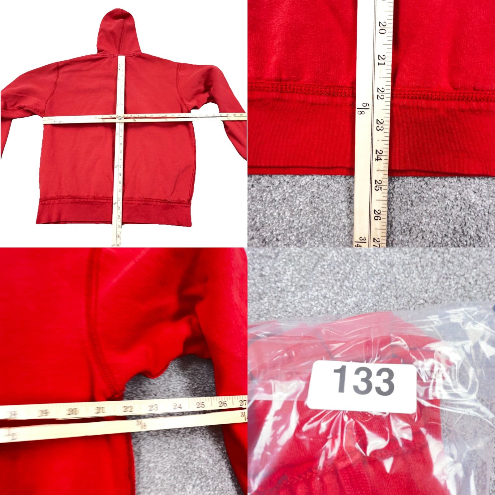 Ralph Lauren VINTAGE Polo Ralph Lauren Hoodie Men M Red Sweatshirt PRL Y2K Faded Hoodie Pullover Logo Embroidered Size US M / EU 48-50 / 2 - 8 Thumbnail