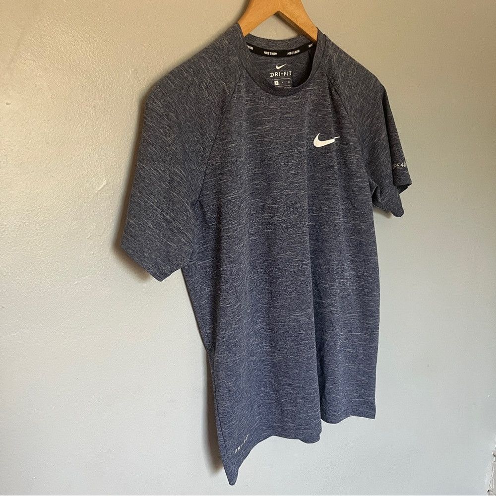 Nike Nike Men's Dri-FIT UPF 40+ Swim Tee (Small, Blue Grey Size US S / EU 44-46 / 1 - 2 Thumbnail