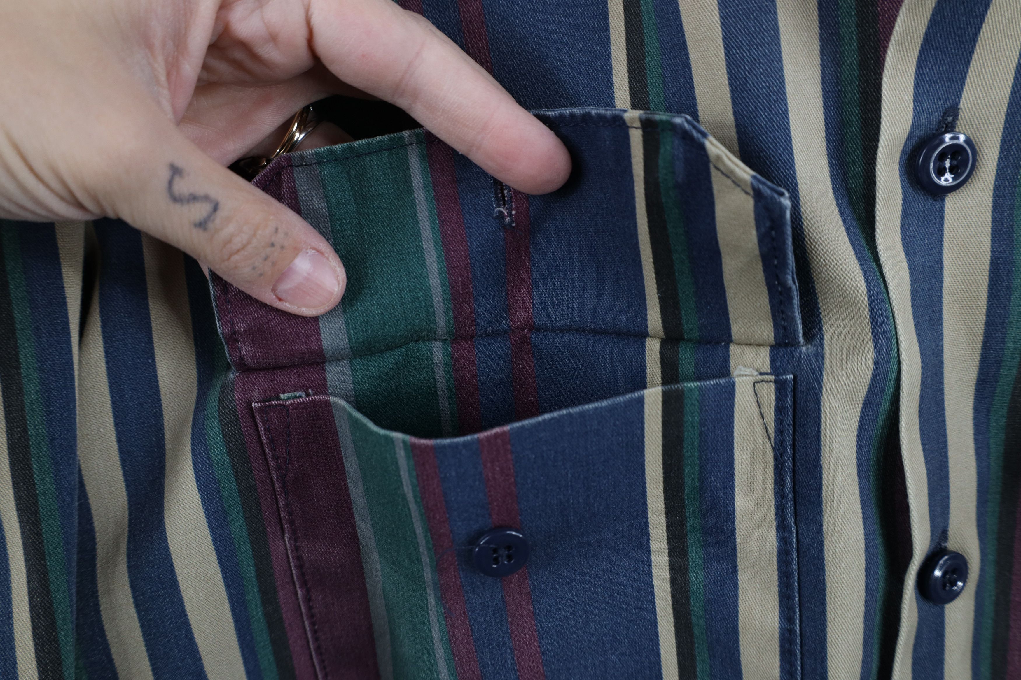 Dickies Vintage 90s Dickies Striped Collared Button Shirt USA Size US L / EU 52-54 / 3 - 8 Thumbnail