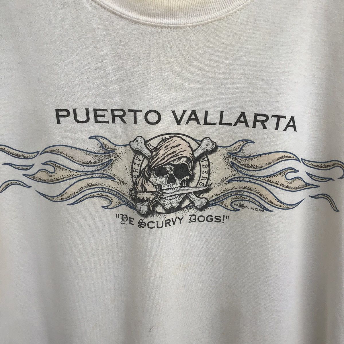 Vintage 2001 Delsol Pirate Puerto Vallarta “De Scurvy Dogs” Shirt Size US XXL / EU 58 / 5 - 2 Thumbnail
