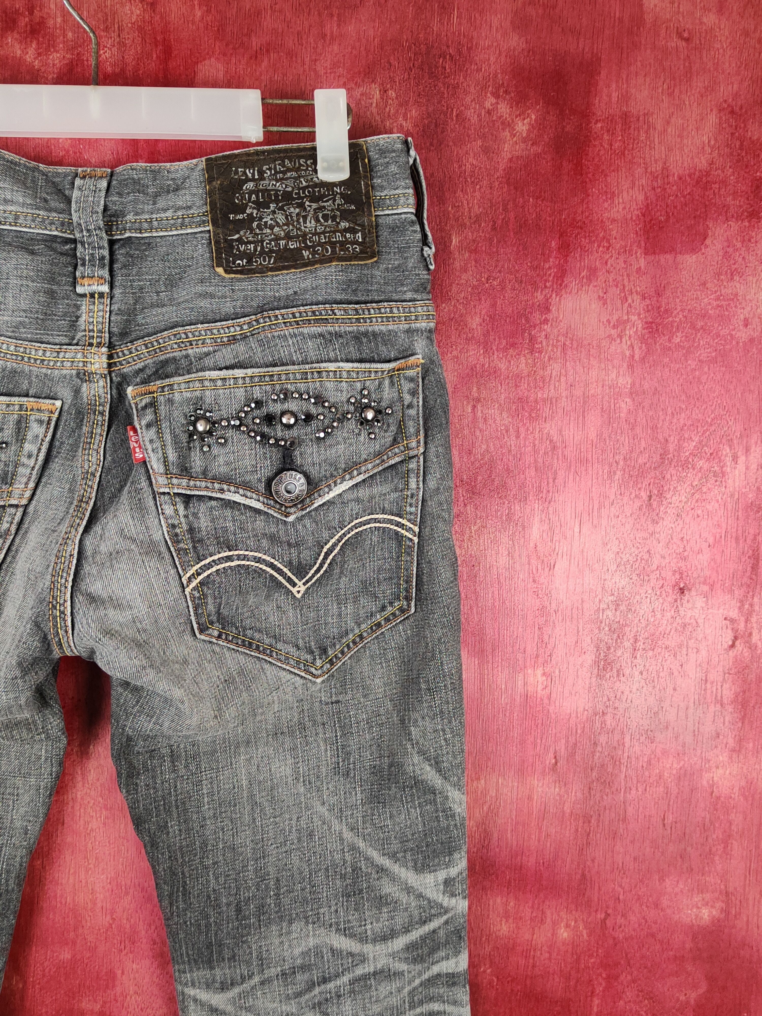 Levi's DL Levi's Black Faded Distressed vintage Denim #S1524 Size 30" / US 8 / IT 44 - 7 Thumbnail