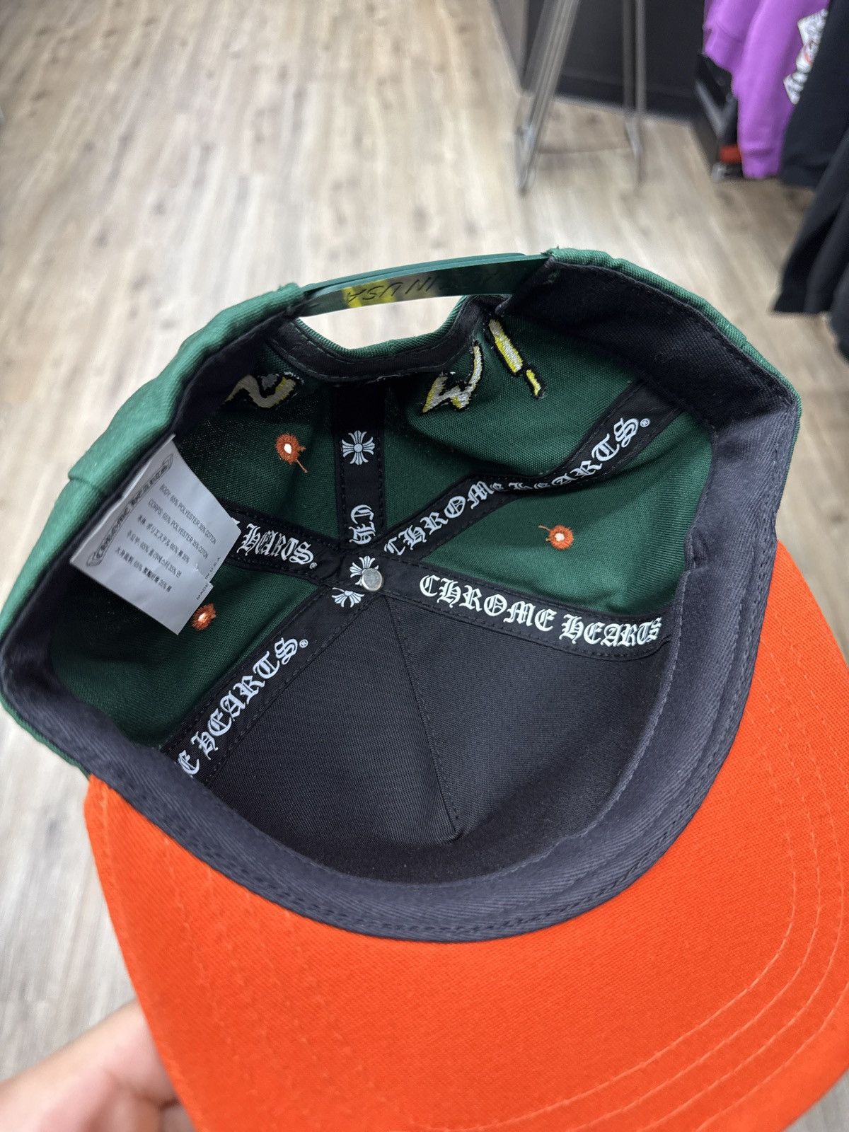 Chrome Hearts Chrome Hearts Orange Miami Trucker Hat Size ONE SIZE - 5 Thumbnail
