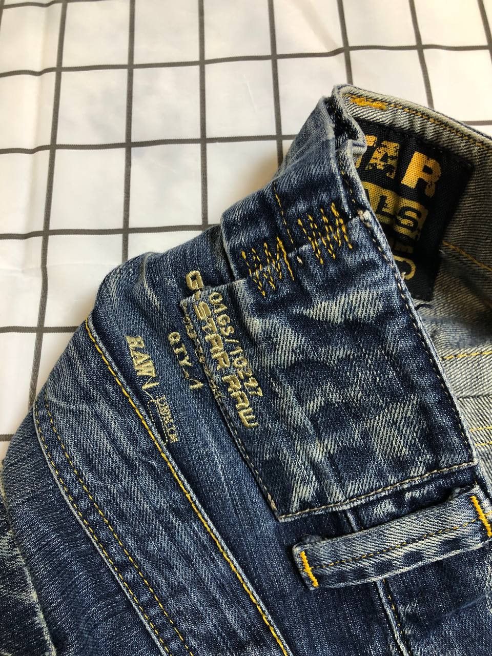 G-Star G-Star Originals Raw Blue Denim Bootcut Dark Wash Mid Rise Size US 34 / EU 50 - 19 Thumbnail