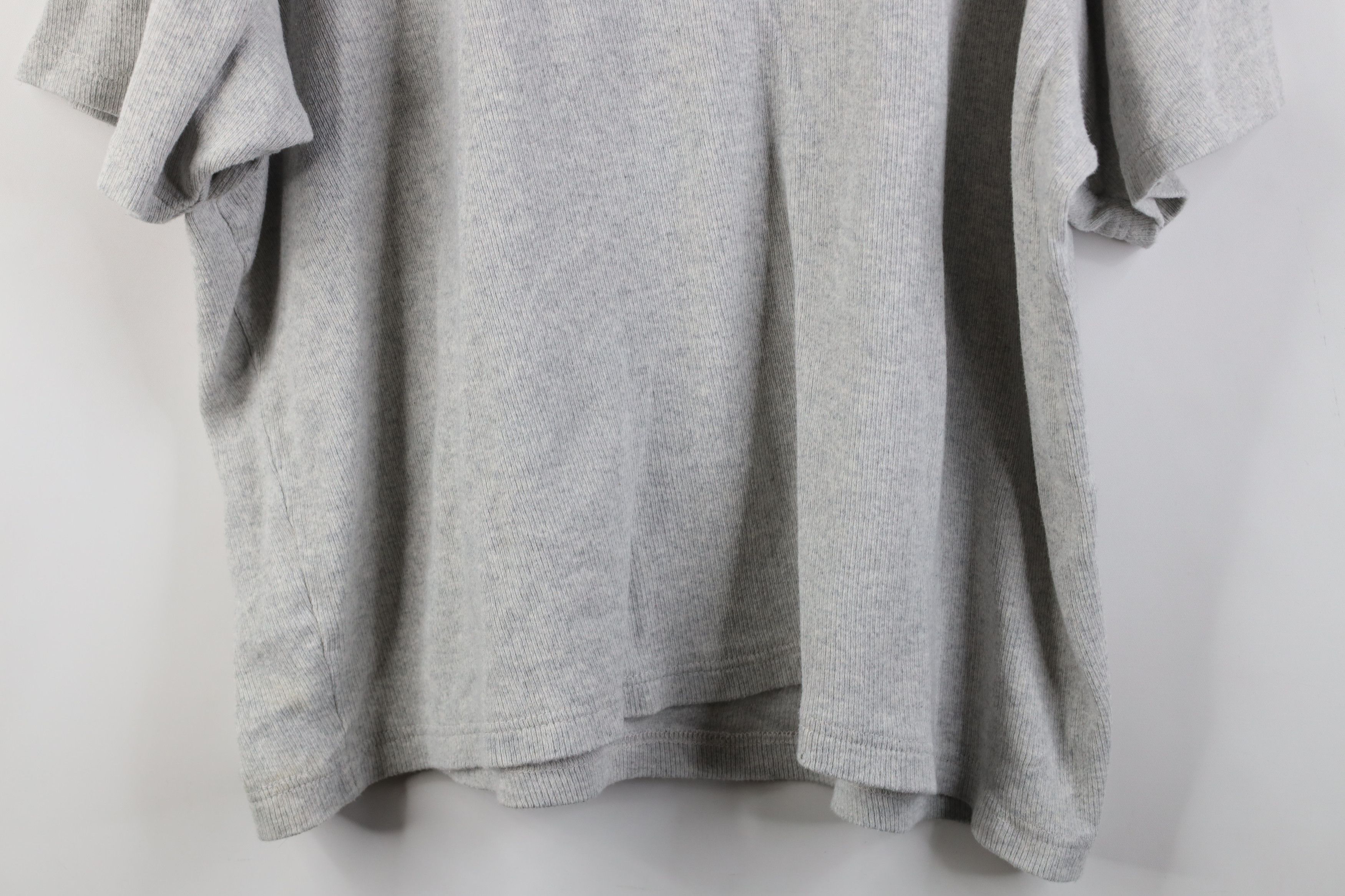 Vintage Vintage 90s Streetwear Boxy Fit Ribbed Knit T-Shirt Gray Size US XL / EU 56 / 4 - 12 Thumbnail