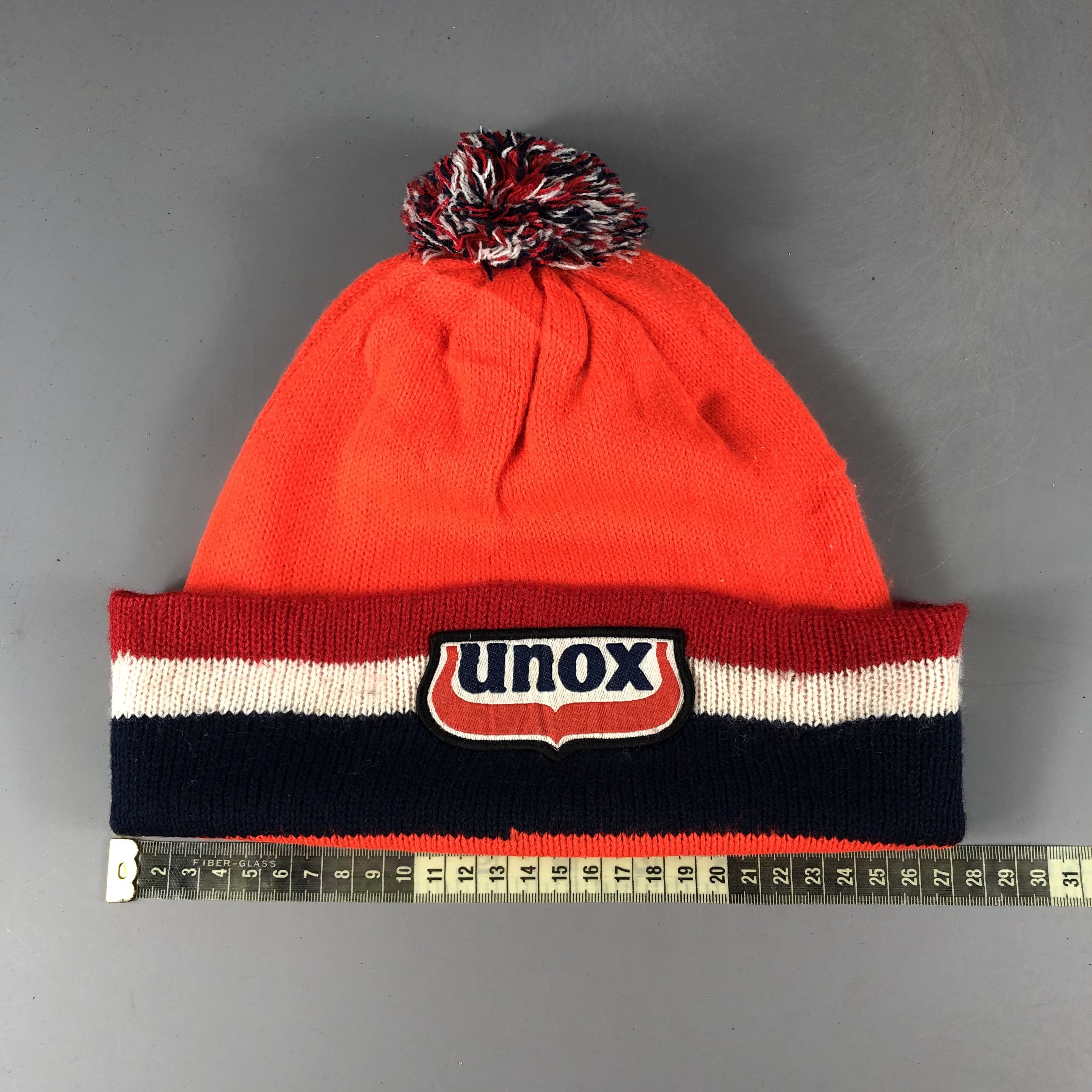 Japanese Brand × Vintage Unox Stripe Bobble Beanie Snow Hat Snow Cap -D1054 Size ONE SIZE - 4 Thumbnail