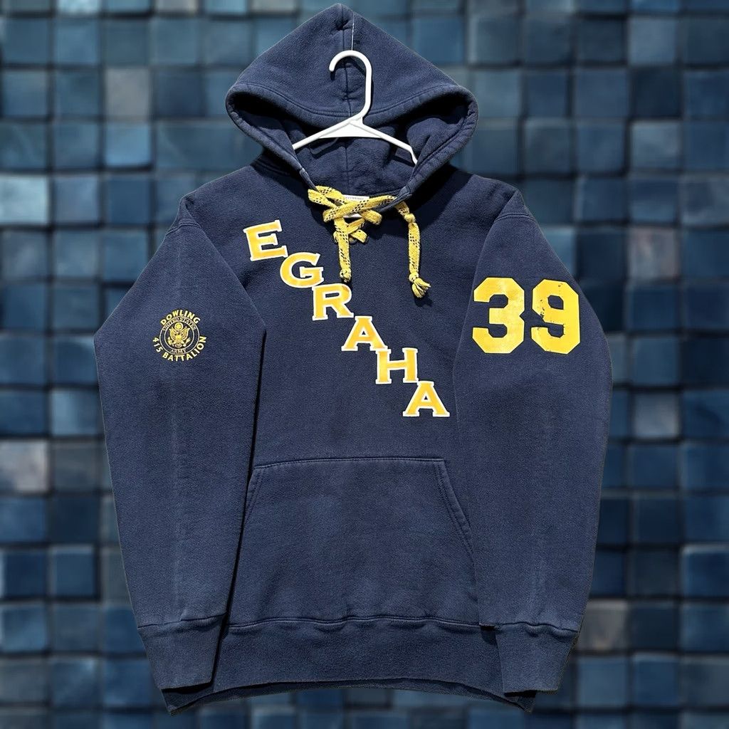 Vintage Vintage United States ARMY Sweatshirt Medium Blue Lace Hockey 415 Battalion Mens Size US M / EU 48-50 / 2 - 1 Thumbnail