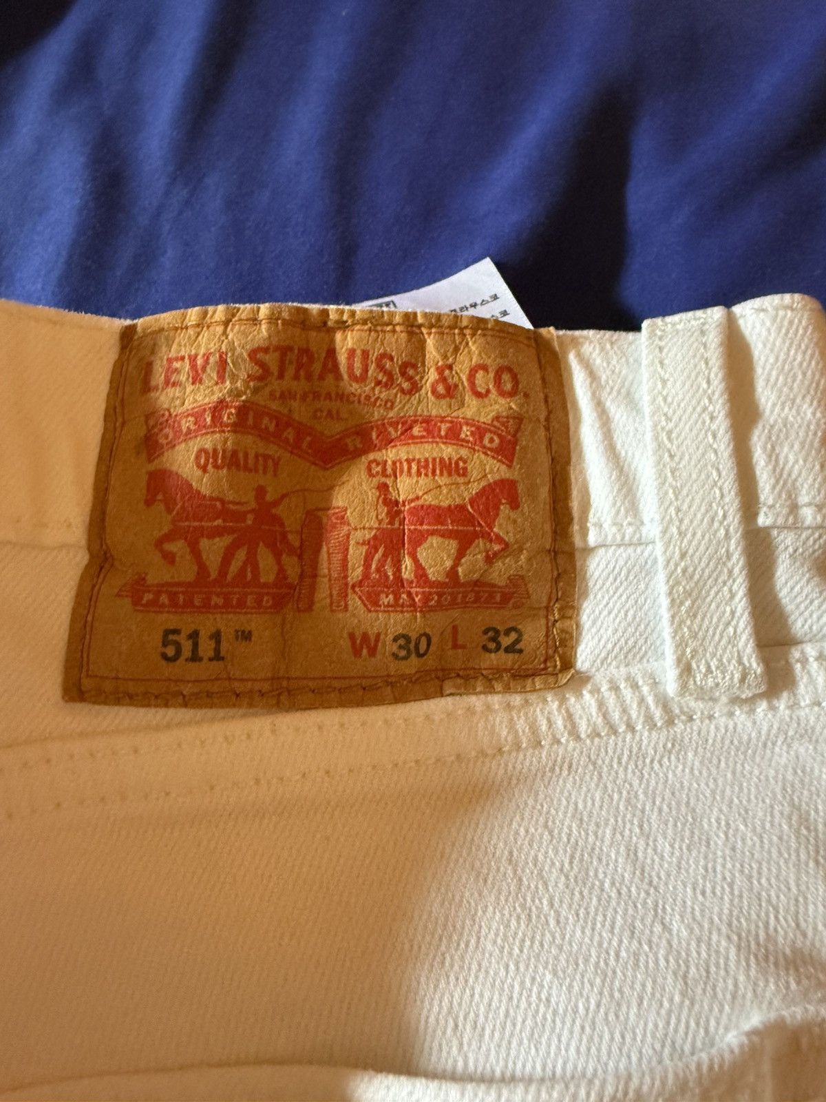 Levi's Vintage Clothing White Levi’s jeans Size US 30 / EU 46 - 4 Thumbnail