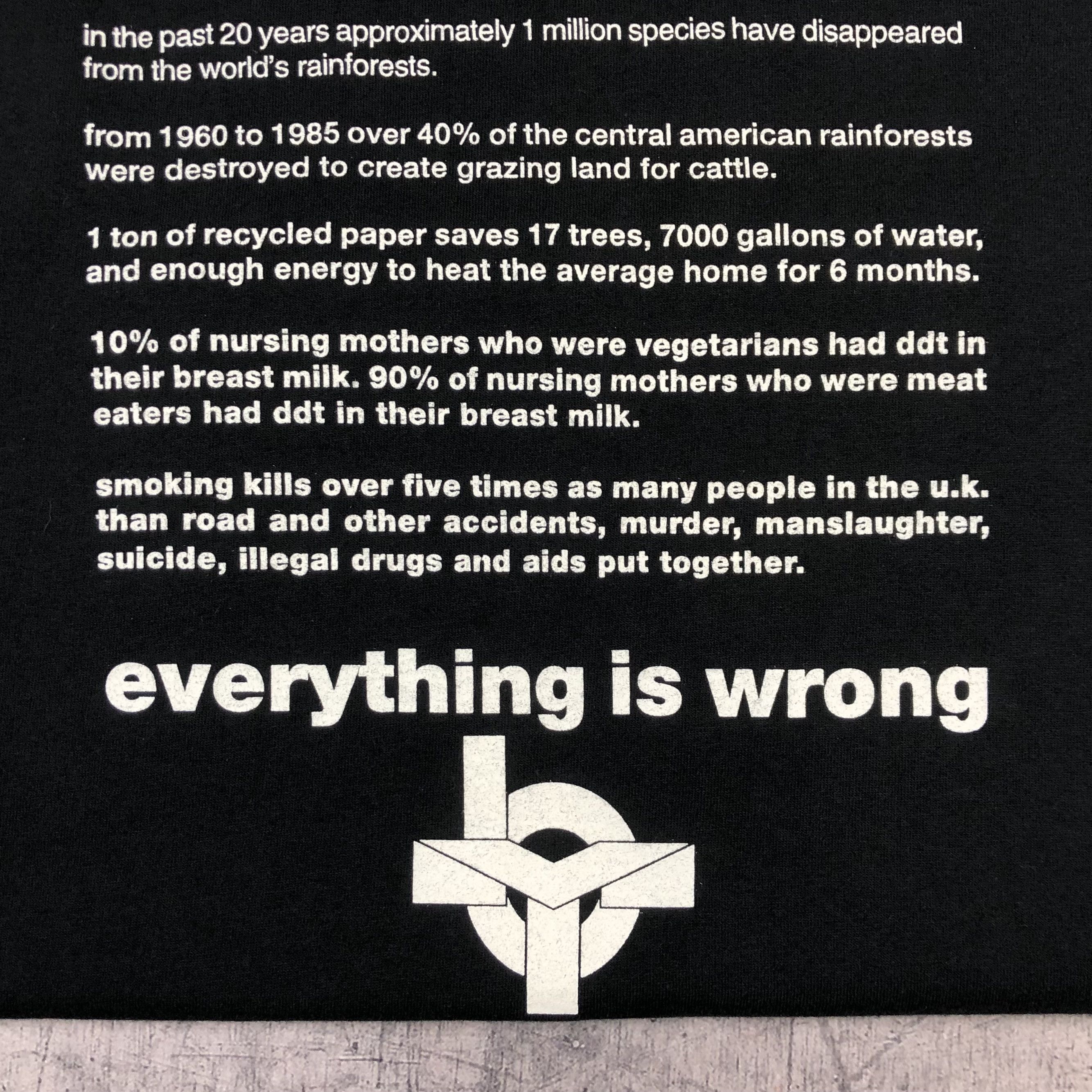 Band Tees 1995 MOBY Everything Is Wrong Single Stitch Vintage Tee Size US XL / EU 56 / 4 - 14 Thumbnail