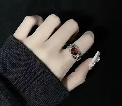 Other × Ring Of Fire Red Opal Stone Adjustable Ring Size ONE SIZE - 1 Thumbnail
