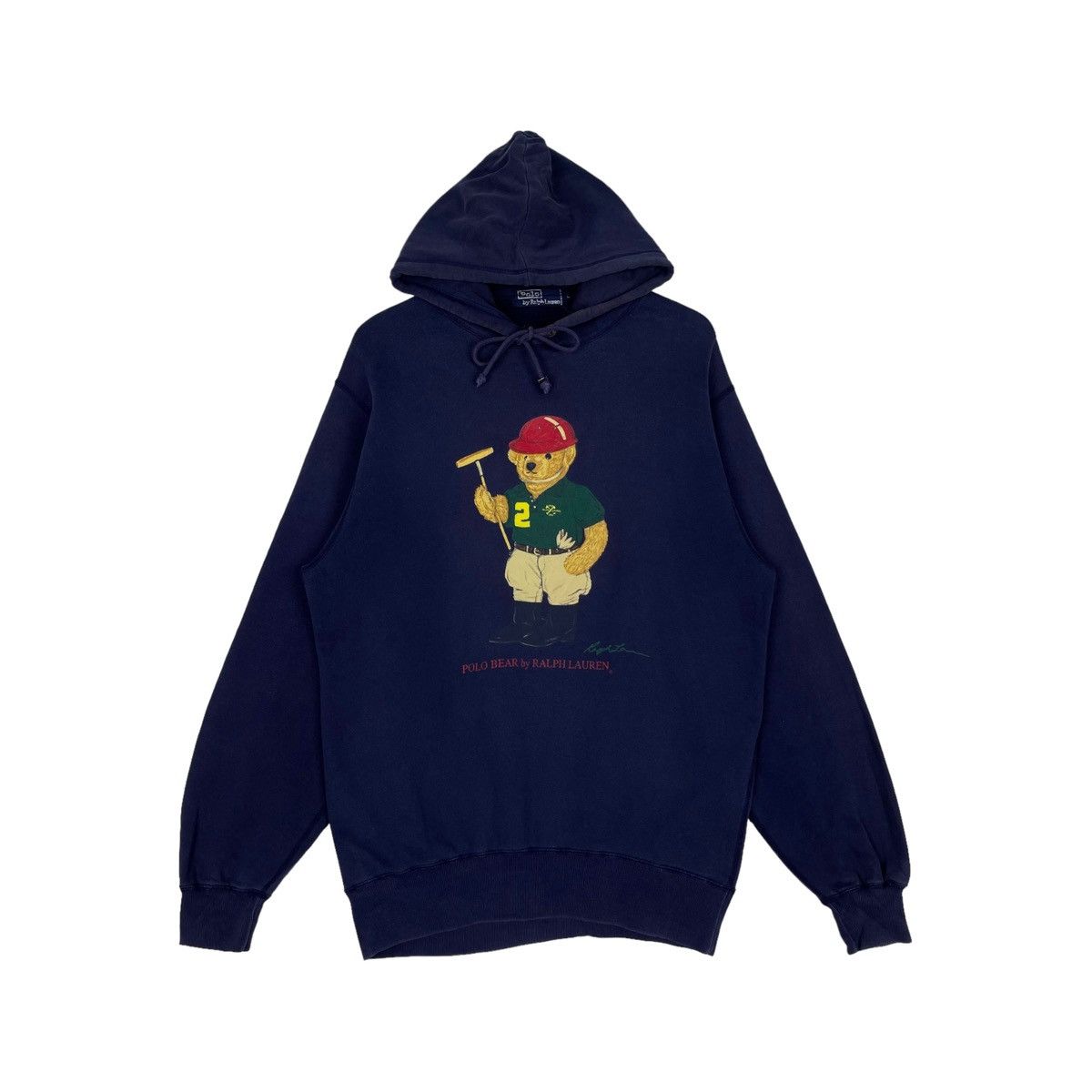 Polo Ralph Lauren × Ralph Lauren × Ralph Lauren Sport Vintage 90s Polo Ralph Lauren Polo Bear Hoodie Size US L / EU 52-54 / 3 - 1 Thumbnail