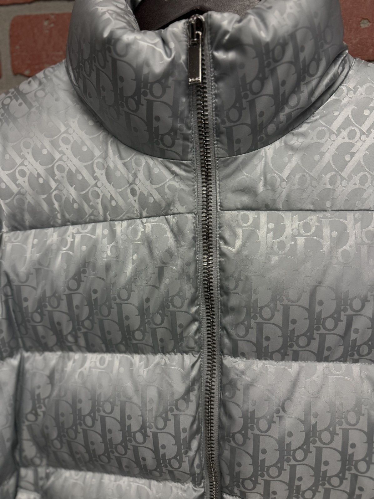 Dior Dior Oblique Down Puffer Jacket Size 54 Silver CLEAN Size US L / EU 52-54 / 3 - 9 Thumbnail