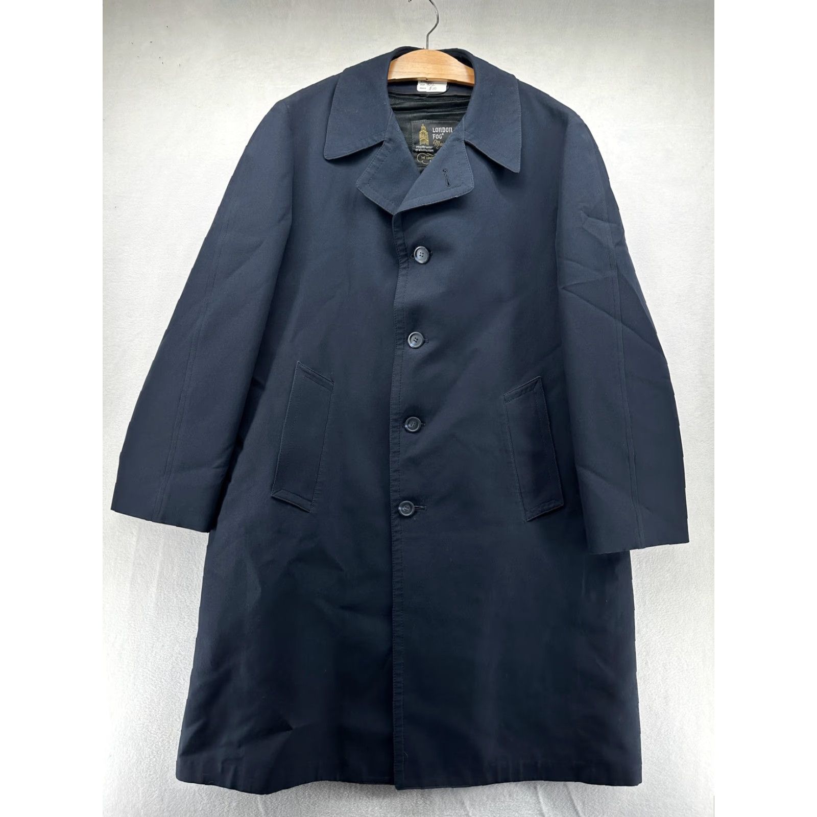 London Fog VINTAGE London Fog Coat Mens 42 Blue Wool Liner Rain Coat Snow Cloth Insulated Lined Pockets Single-Breasted Size US XS / EU 42 / 0 - 5 Thumbnail