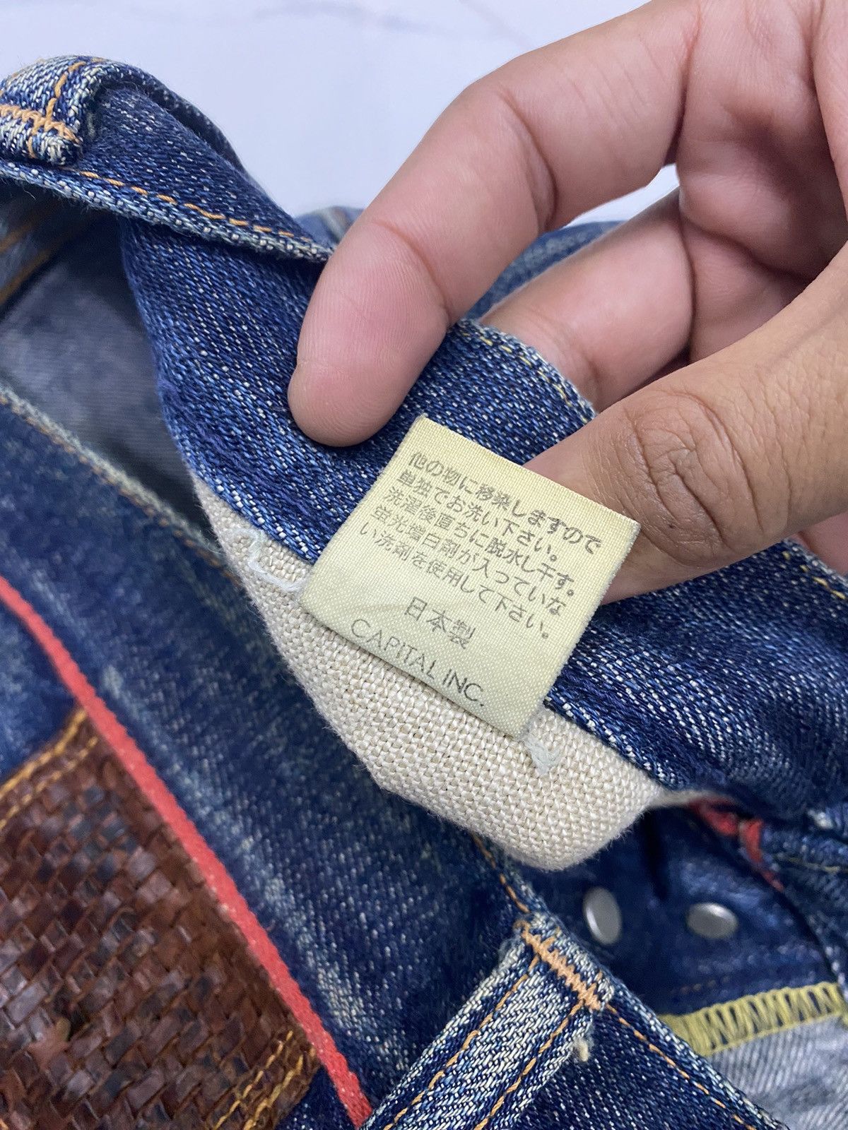 Kapital × Kapital Kountry 🇯🇵 KAPITAL🔥LEGS SELVEDGE DISTRESSED DENIM JEANS JAPAN Size US 28 / EU 44 - 15 Thumbnail