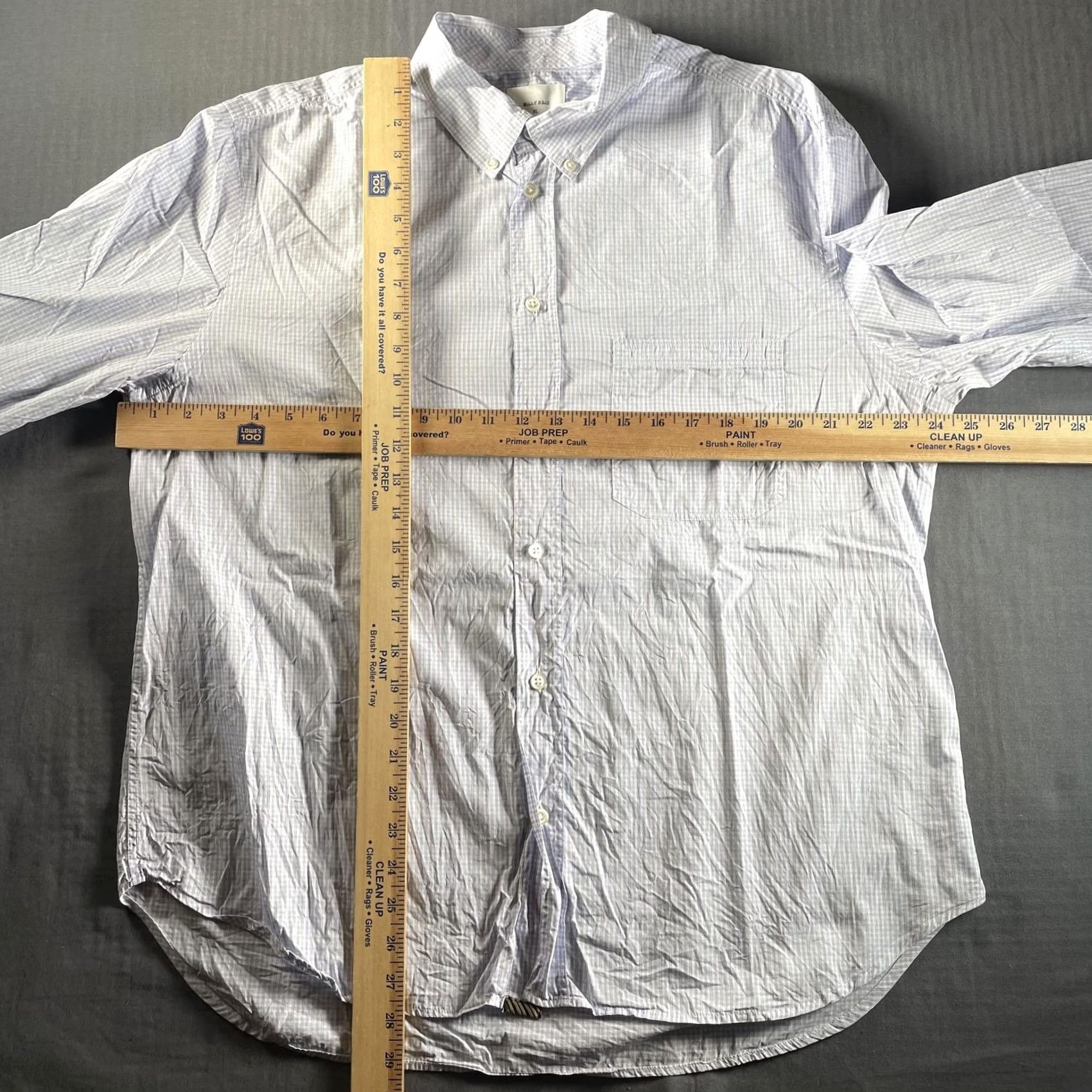 Billy Reid Billy Reid Shirt Mens XL Blue Check Long Sleeve Button-Down Made In Portugal Size US XL / EU 56 / 4 - 4 Thumbnail