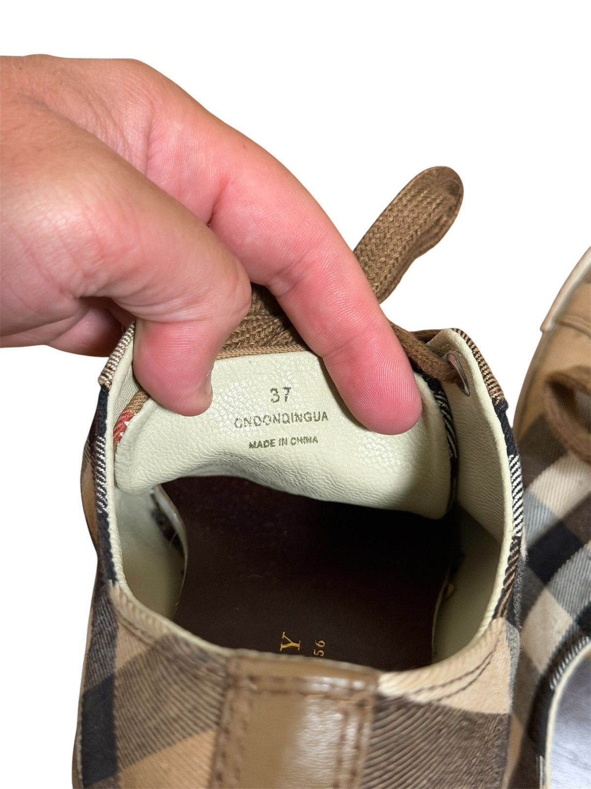 Burberry Burberry Novacheck Leather Sneakers/Burberry Canvas Sneakers Size US 7 / IT 37 - 11 Thumbnail