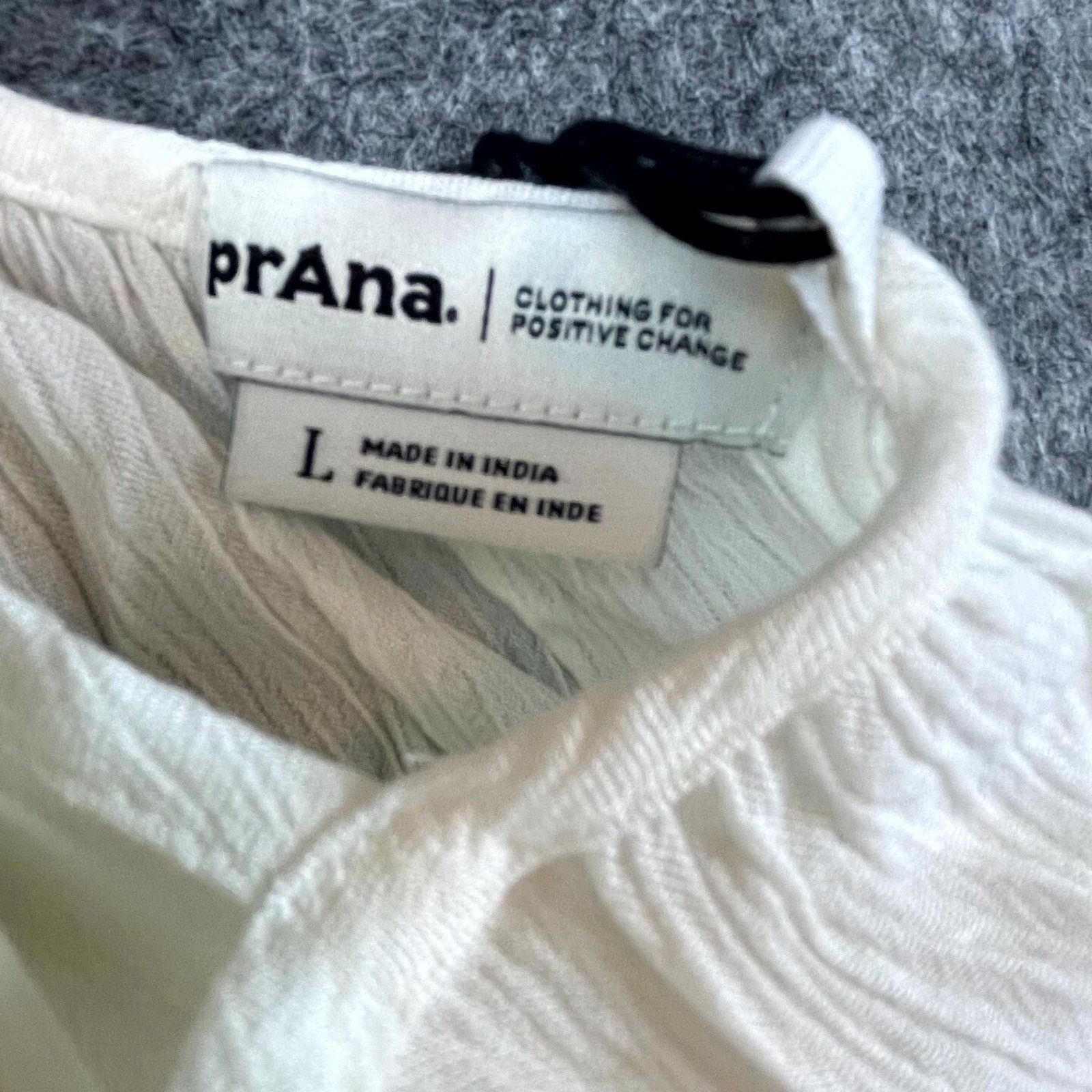 Prana Prana Fernie Wide Leg Jumpsuit Womens L White LIghtweight Size 34" / US 12 / IT 48 - 6 Thumbnail