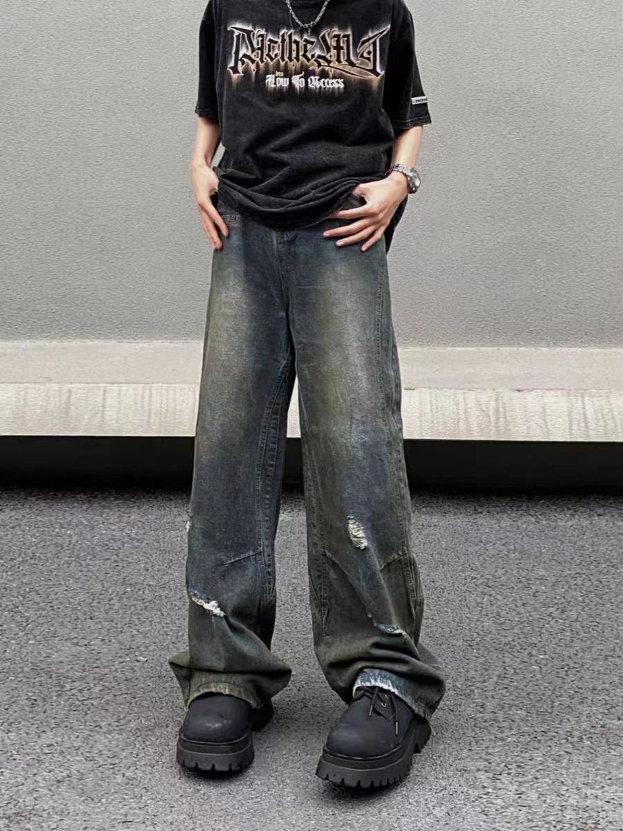 Japanese Brand × Jean Street style washed and ripped micro flared jeans Size US 30 / EU 46 - 5 Thumbnail