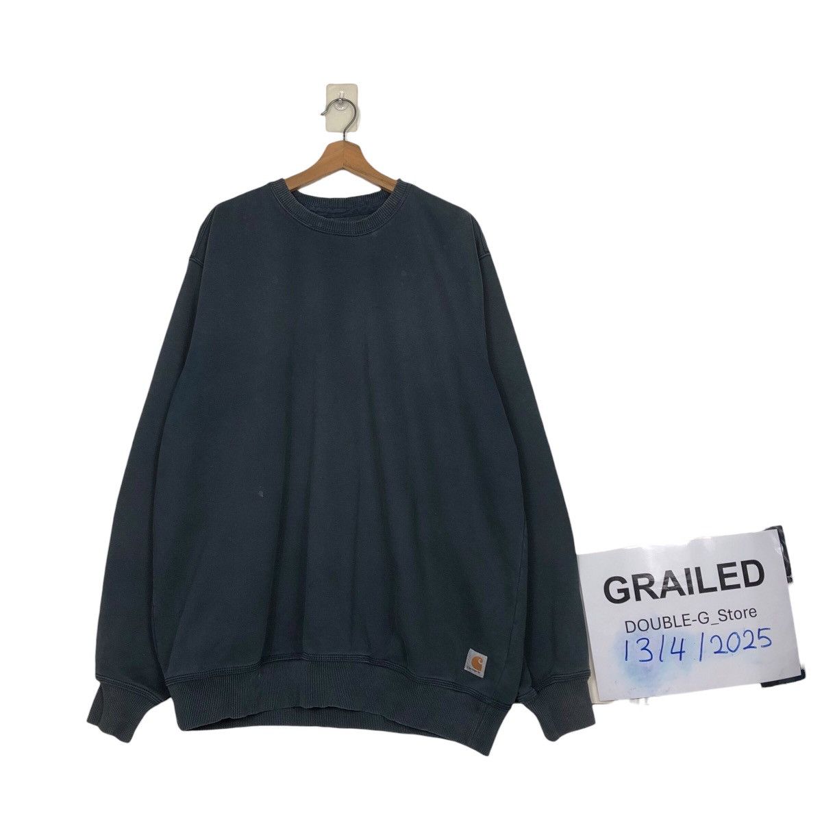 Carhartt × Vintage 📌Vintage Sweatshirt Carhartt Small Logo Pull Over Style Size US XL / EU 56 / 4 - 1 Thumbnail