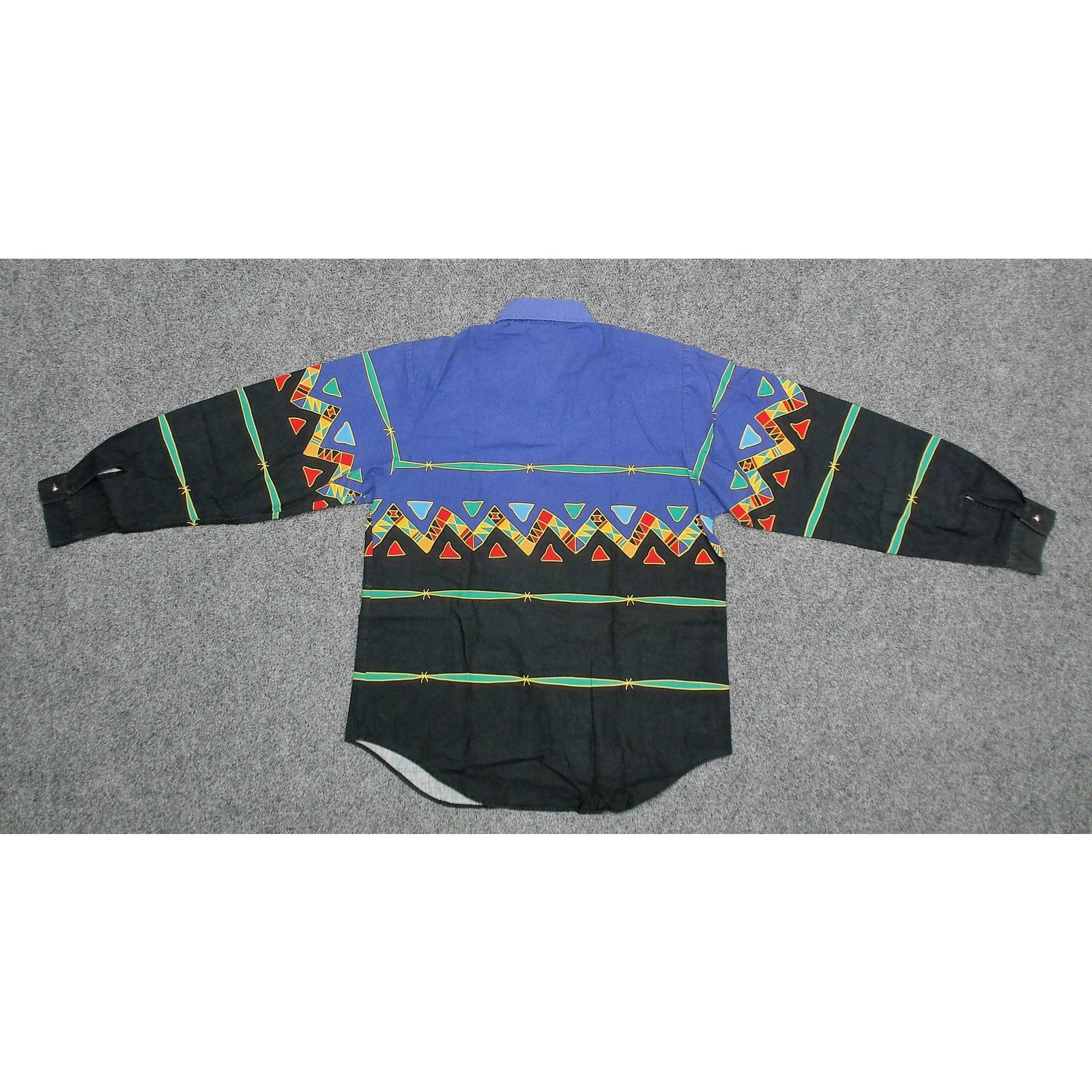 Roper Roper Vintage 90s Aztec Barbed Wire Western Boxy Shirt Size L / US 10 / IT 46 - 6 Thumbnail