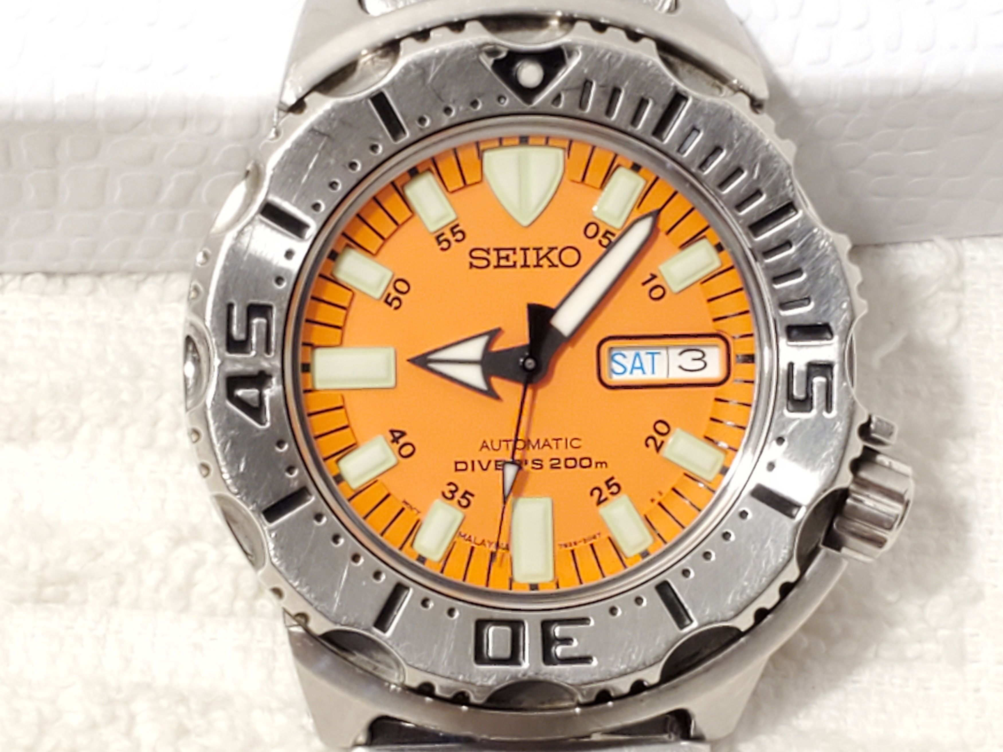 Seiko Seiko Monster Men Automatic Watch 21 Jewels Orange Dial Grailed