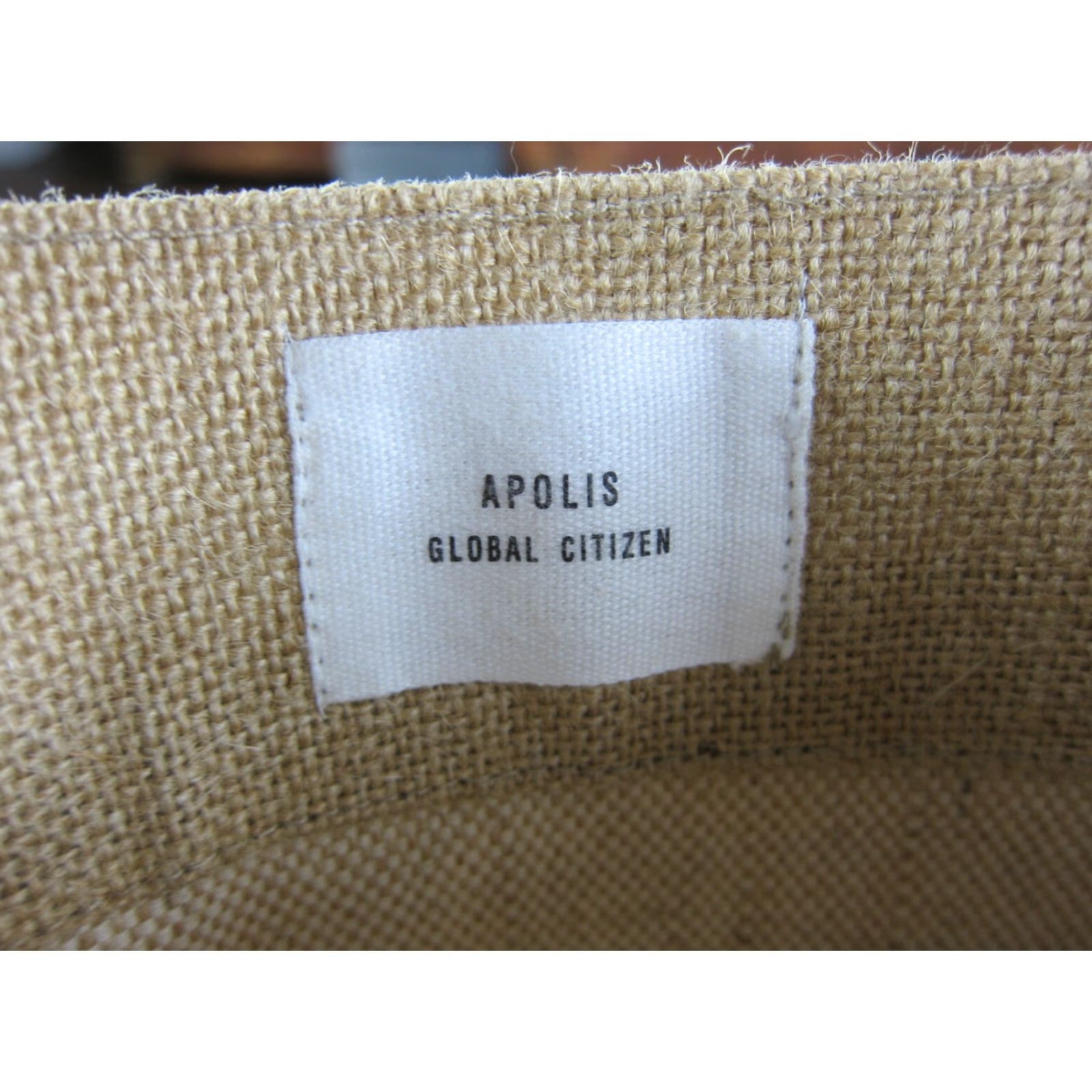 Apolis Apolis Market Tote Unisex Adults Medium Brown Cotton Canvas Leather Lining Jute Pattern: Solid NWT Size ONE SIZE - 7 Thumbnail