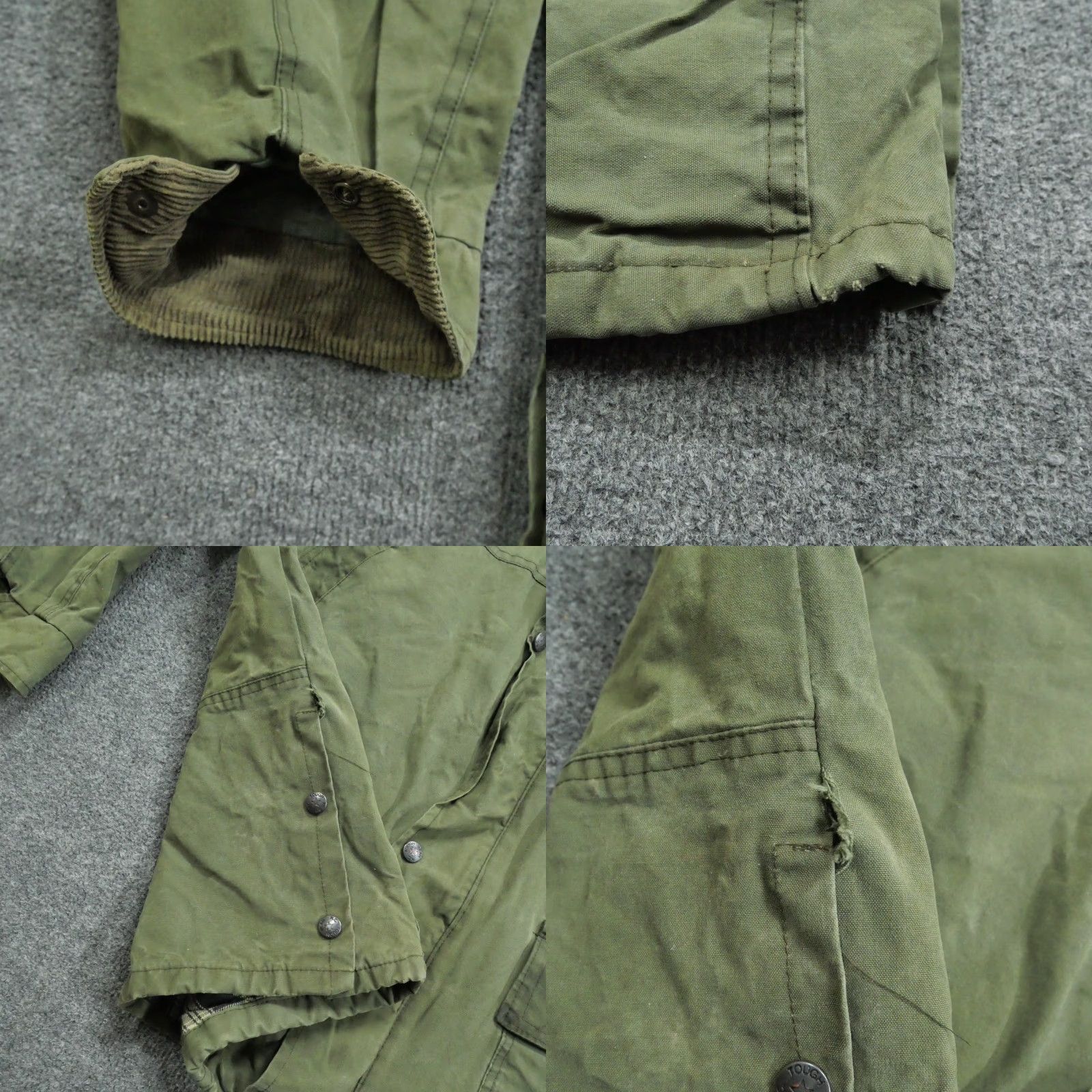 Vintage VINTAGE Wax Works Jacket Mens M Green Canvas Bomber Jacket Mid-Length Zip Lined 90s Grunge Western England Size US M / EU 48-50 / 2 - 9 Thumbnail