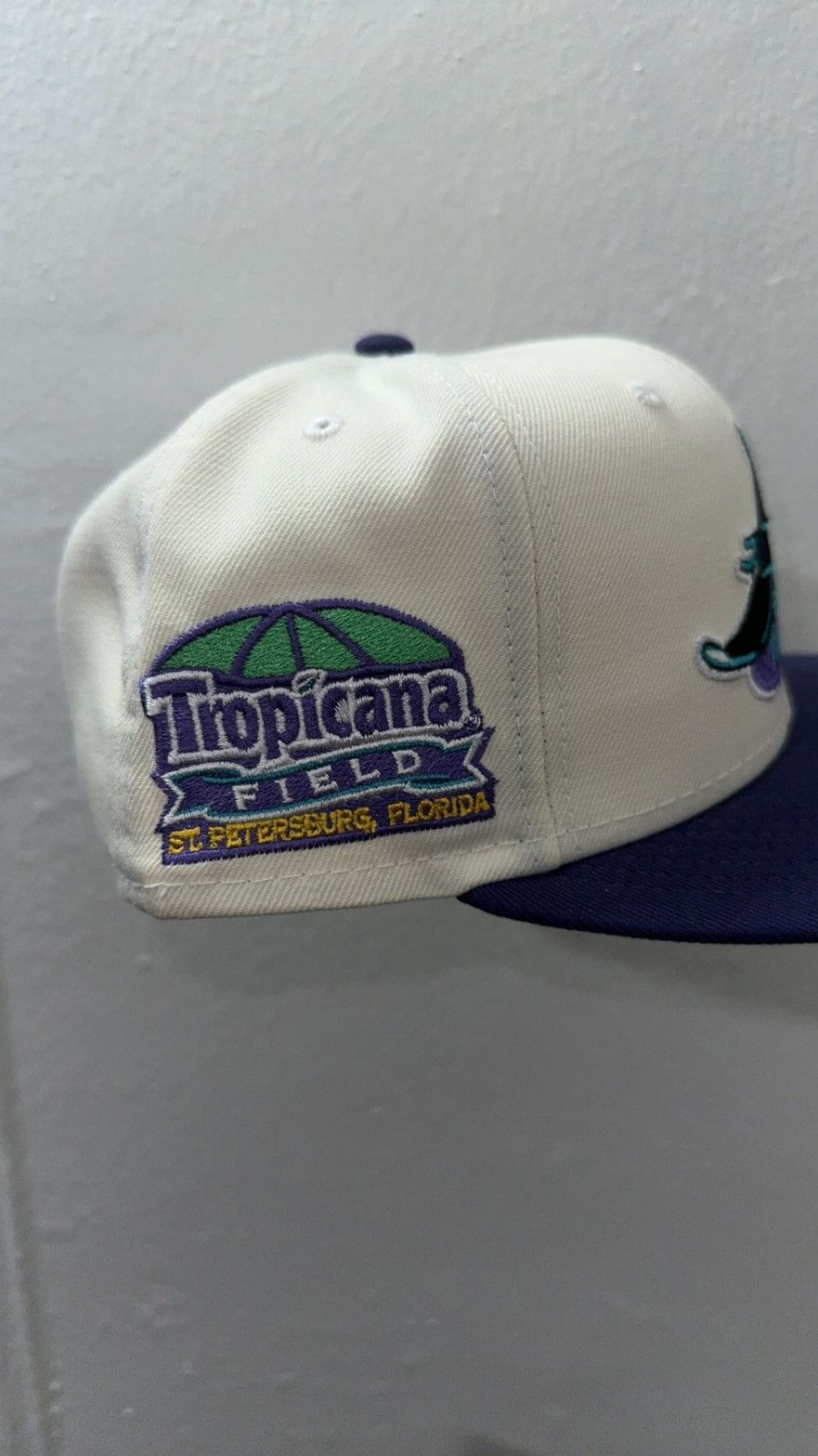 New Era New Era 59fifty White Tampa Bay Rays fitted hat size 7 1/2 Size ONE SIZE - 2 Thumbnail