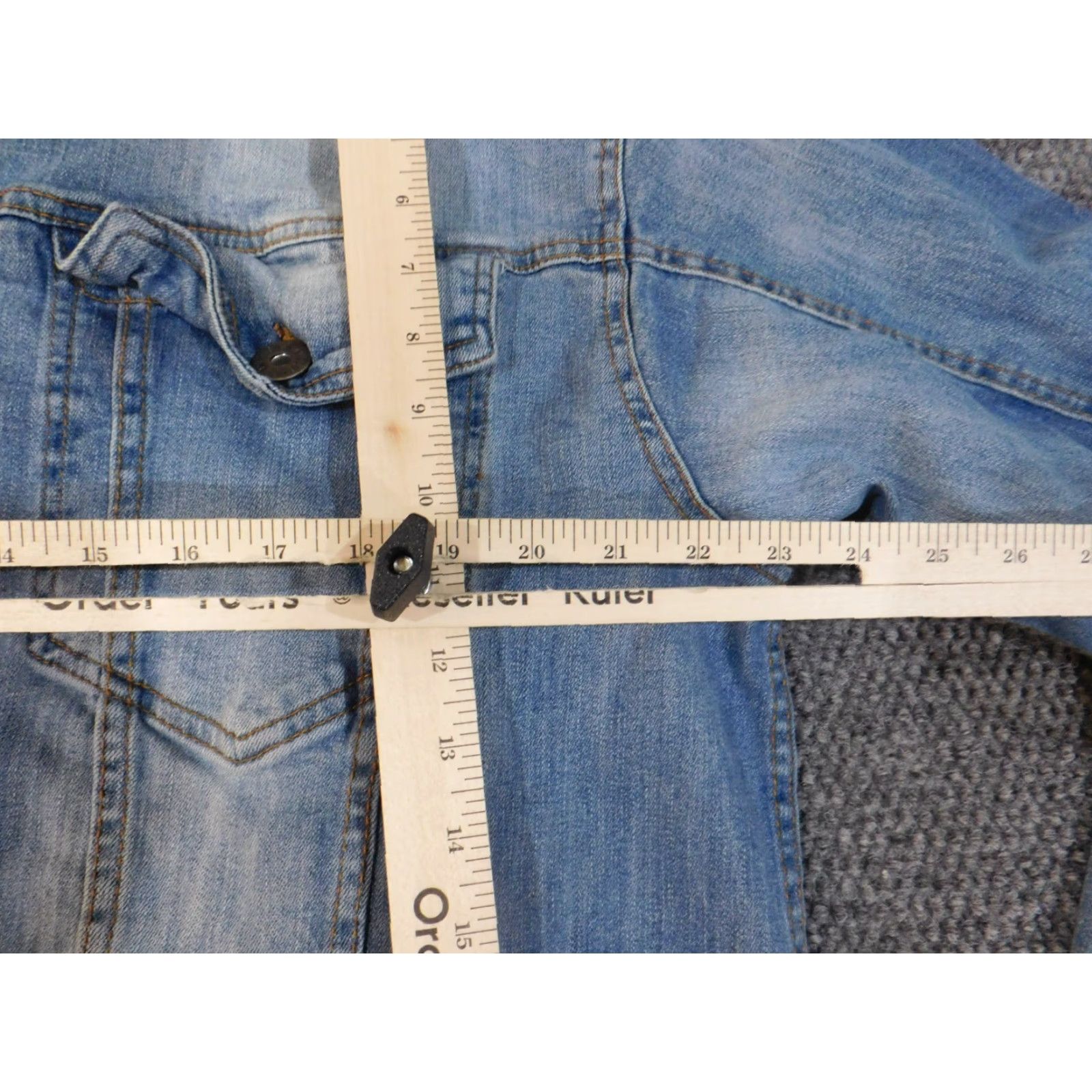 Vintage Evolution Jacket Mens L Denim Button Zip Blue 90s Workwear Classic Retro Size US L / EU 52-54 / 3 - 5 Thumbnail