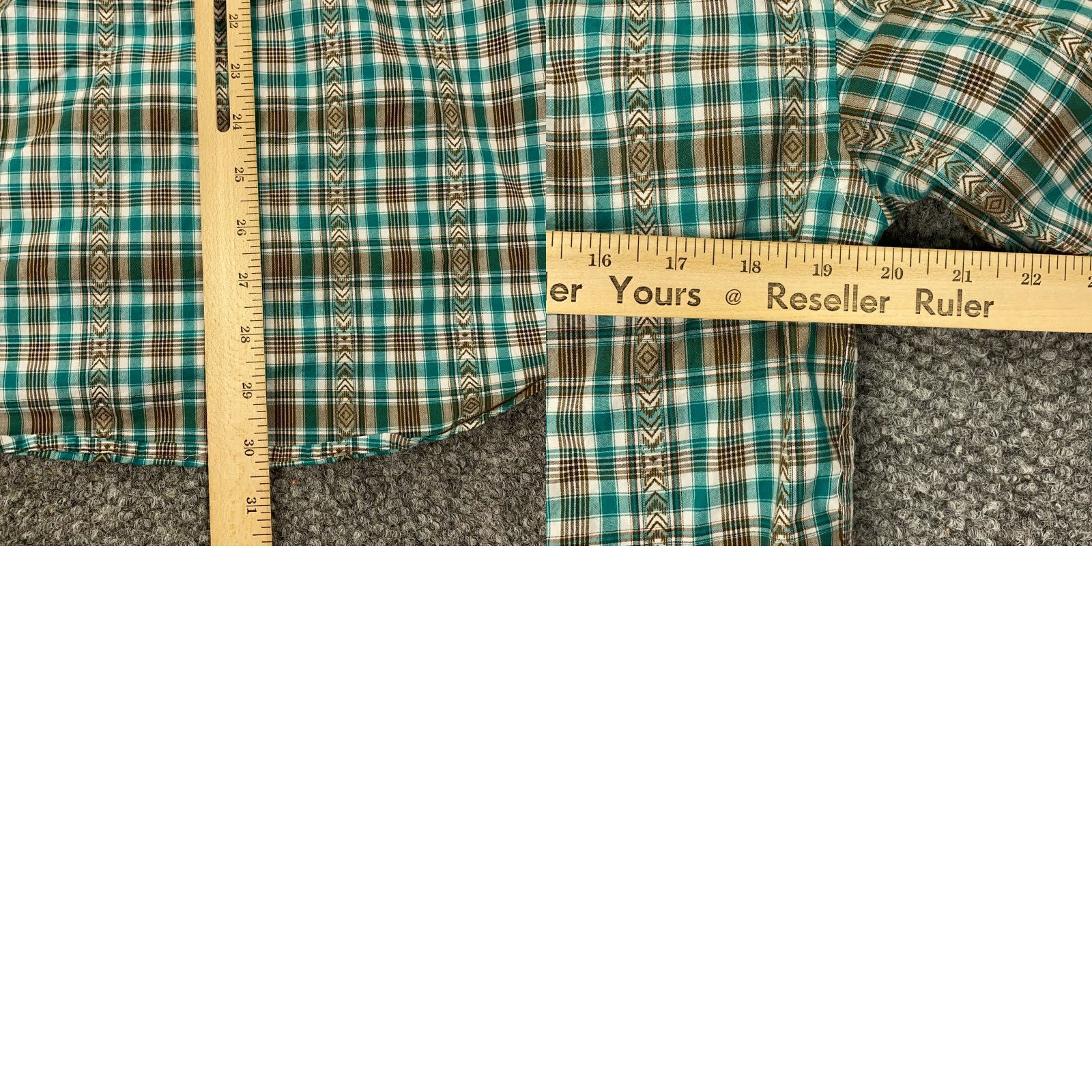 Vintage VINTAGE Panhandle Rough Stock Plaid Button-Up Shirt Mens Small Green Long Sleeve Cowboy Western Size US S / EU 44-46 / 1 - 8 Thumbnail