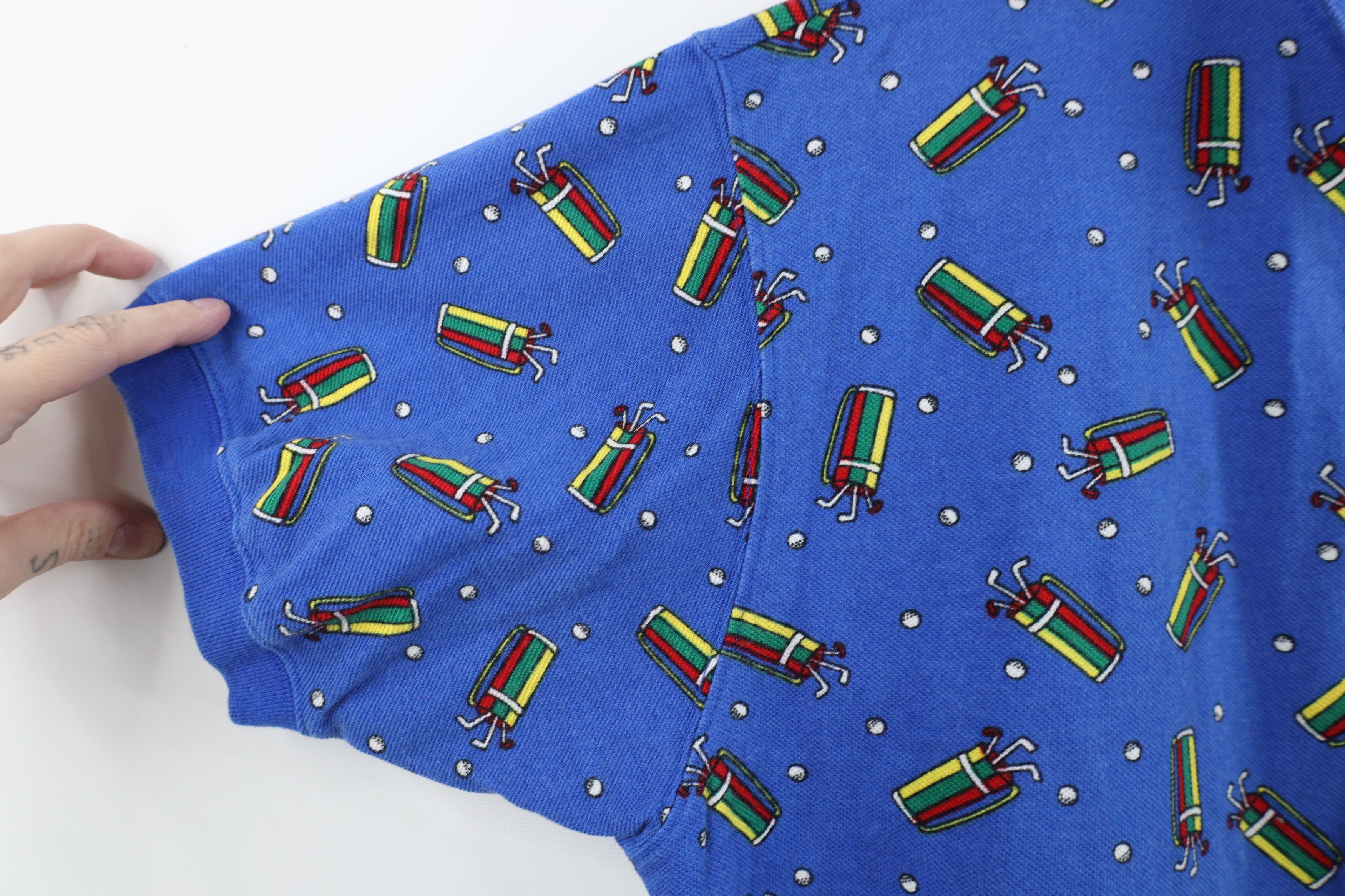 Vintage Vintage 90s Streetwear Rainbow Golf Bag All Over Print Polo Size L / US 10 / IT 46 - 7 Thumbnail
